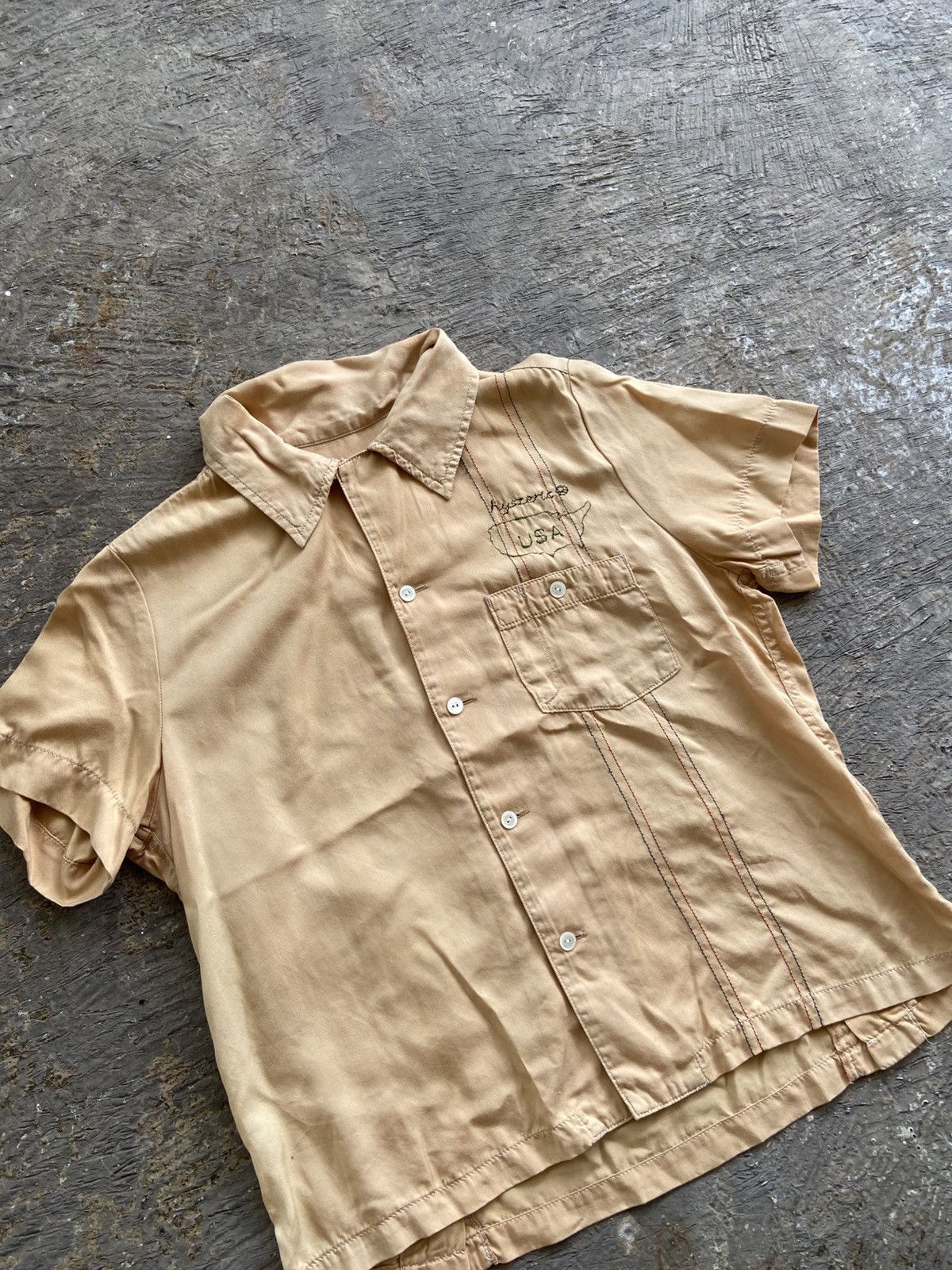 Hysteric Glamour 2000s Hysteric Glamour - Bowling Style Big Logo Button Shirt Size S / US 4 / IT 40 - 5 Thumbnail