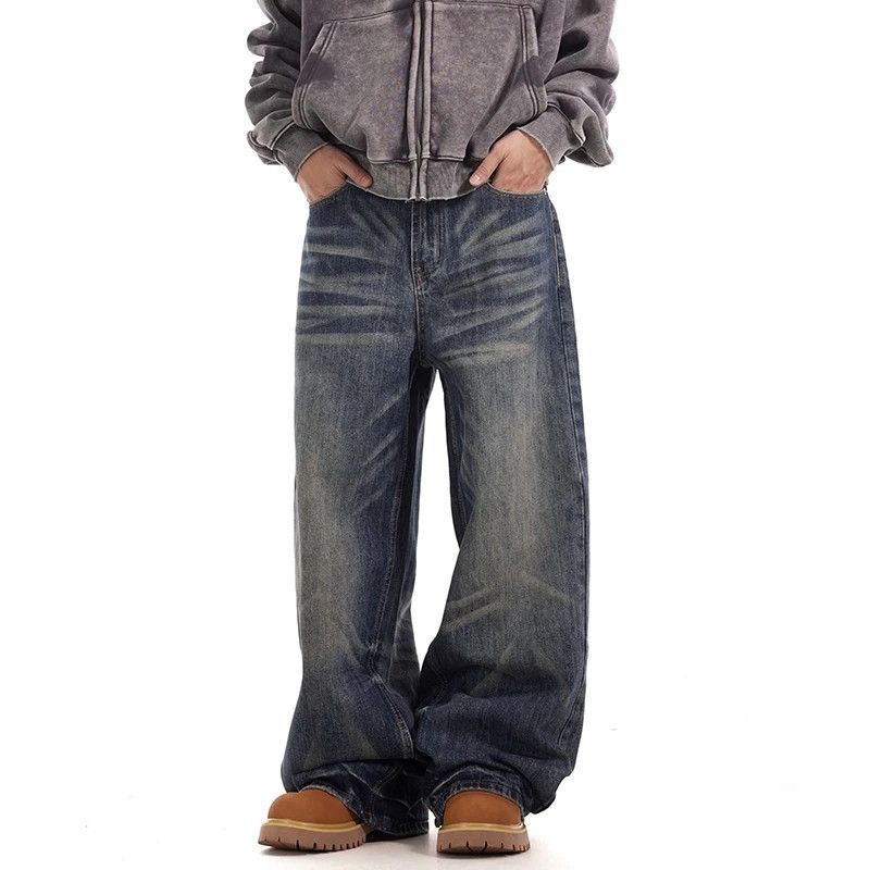 Japanese Brand × Jean Vintage washed loose straight jeans Size US 29 - 2 Thumbnail