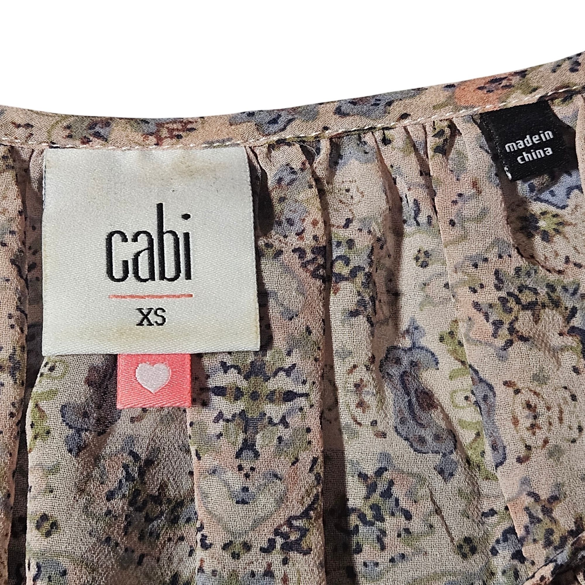 Other Cabi Blouse XS – Boho Floral Tie Neck, Light Academia, Clean Size XS / US 0-2 / IT 36-38 - 3 Thumbnail