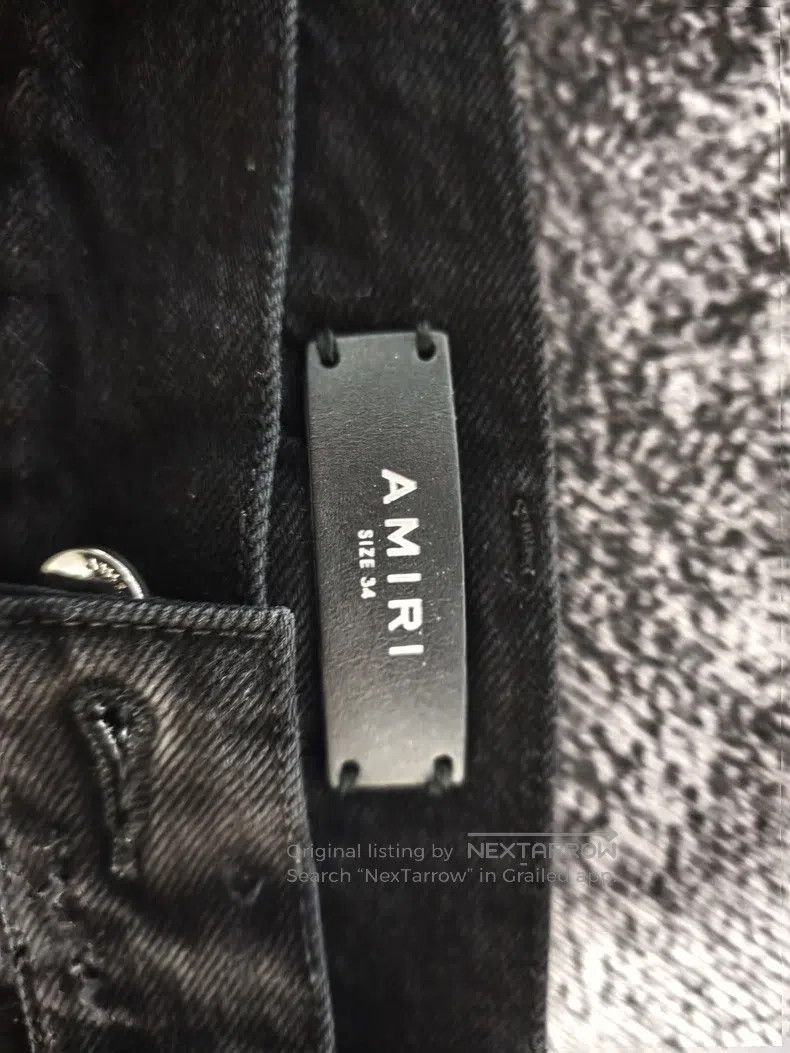Amiri Amiri American water-washed hole skinny straight denim pan Size US 34 / EU 50 - 4 Thumbnail
