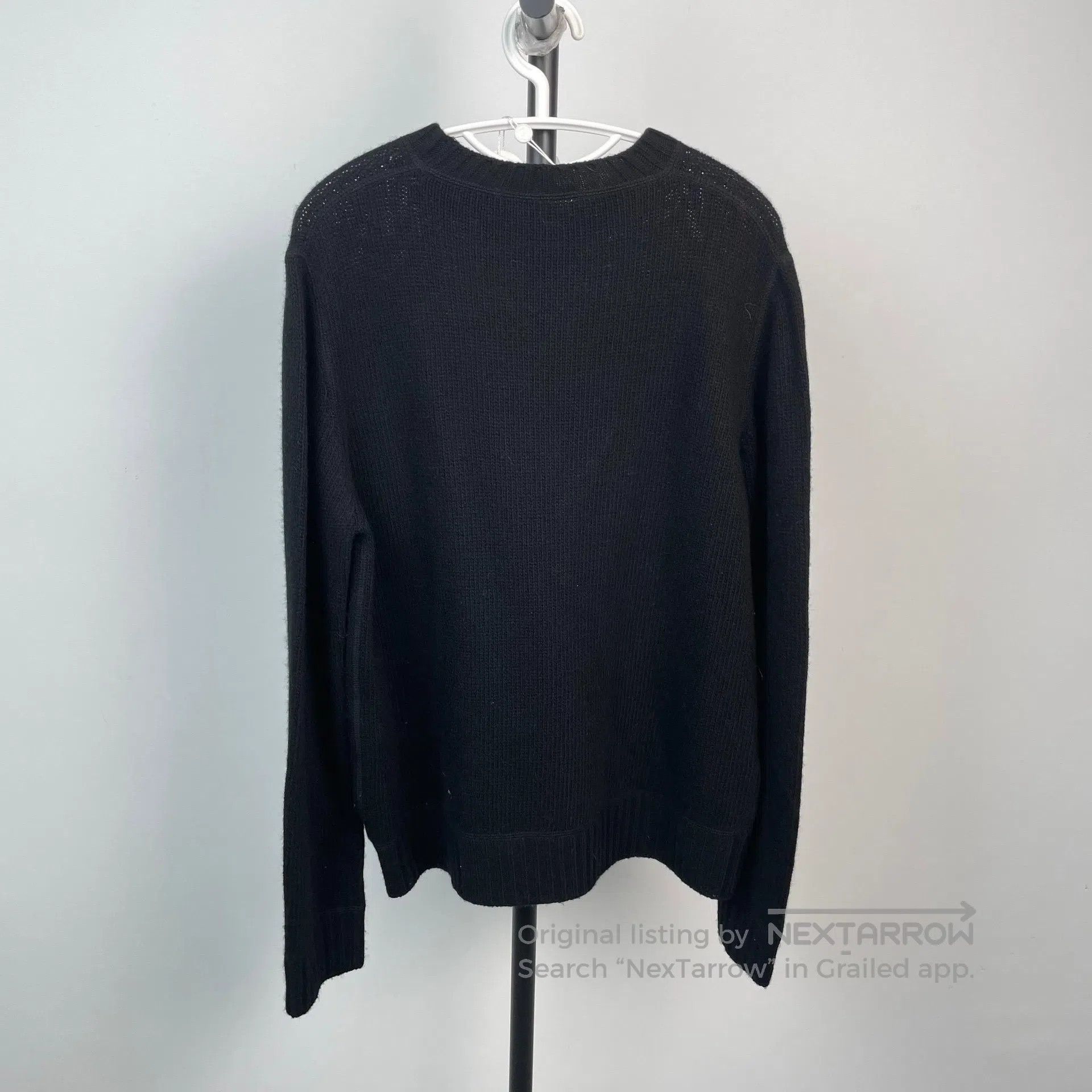 Prada Prada Black Letter Logo Knit Round Neck Sweater Top| Size US M / EU 48-50 / 2 - 2 Thumbnail