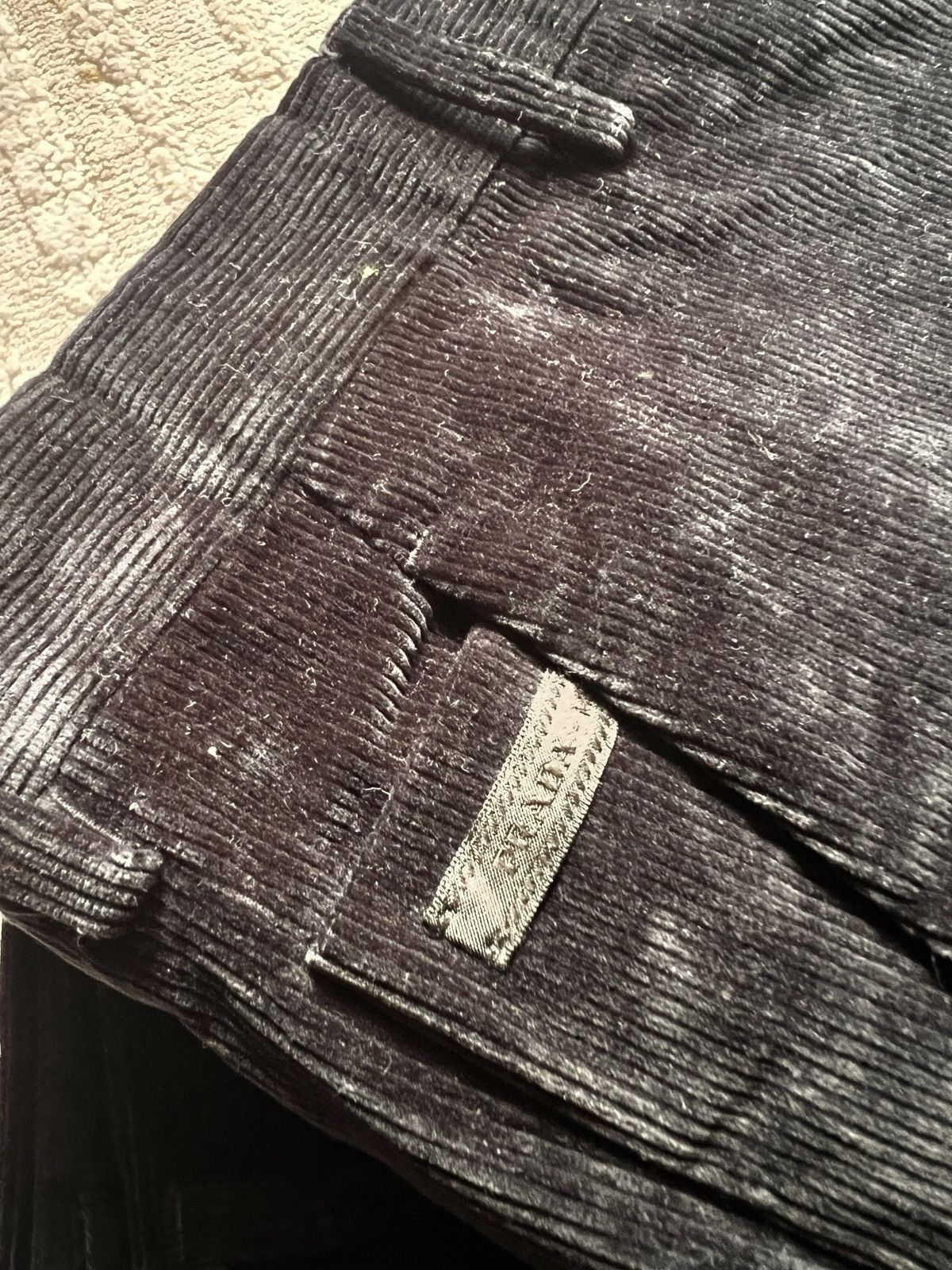 Prada Prada Dark Blue Velvet Denim Trousers Size US 32 / EU 48 - 14 Thumbnail