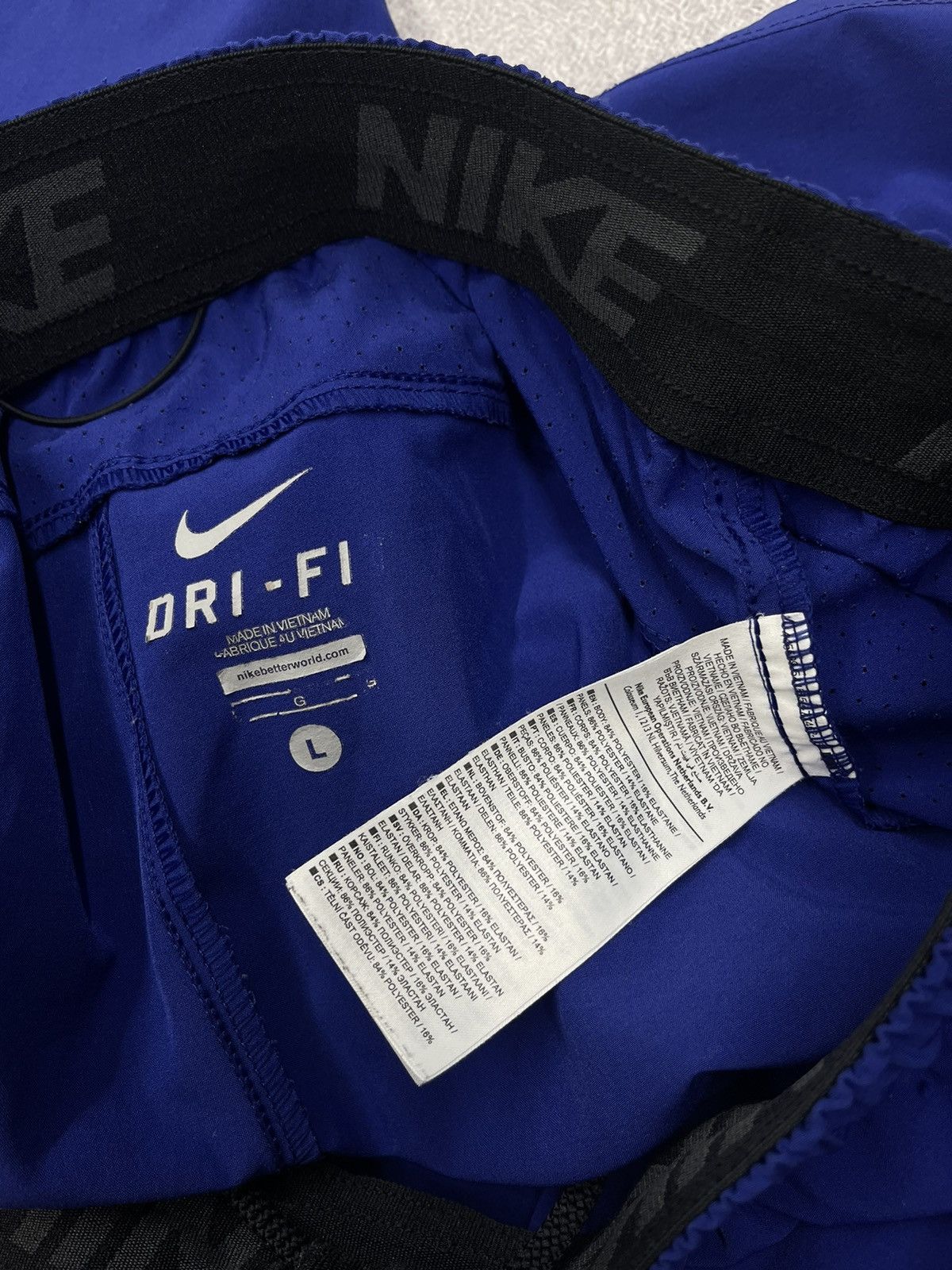 Nike × Nike ACG Mens Nike Dri Fit Blue Shorts Big Logo Swoosh Y2K ACG TN Size US 34 / EU 50 - 7 Thumbnail