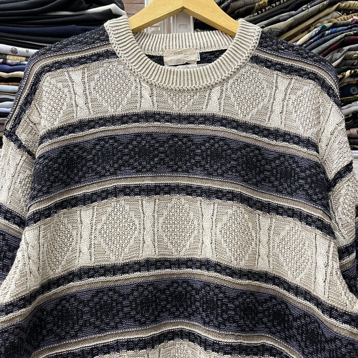 Homespun Knitwear Gard robie brown stripes knit sweater Size US L / EU 52-54 / 3 - 3 Thumbnail