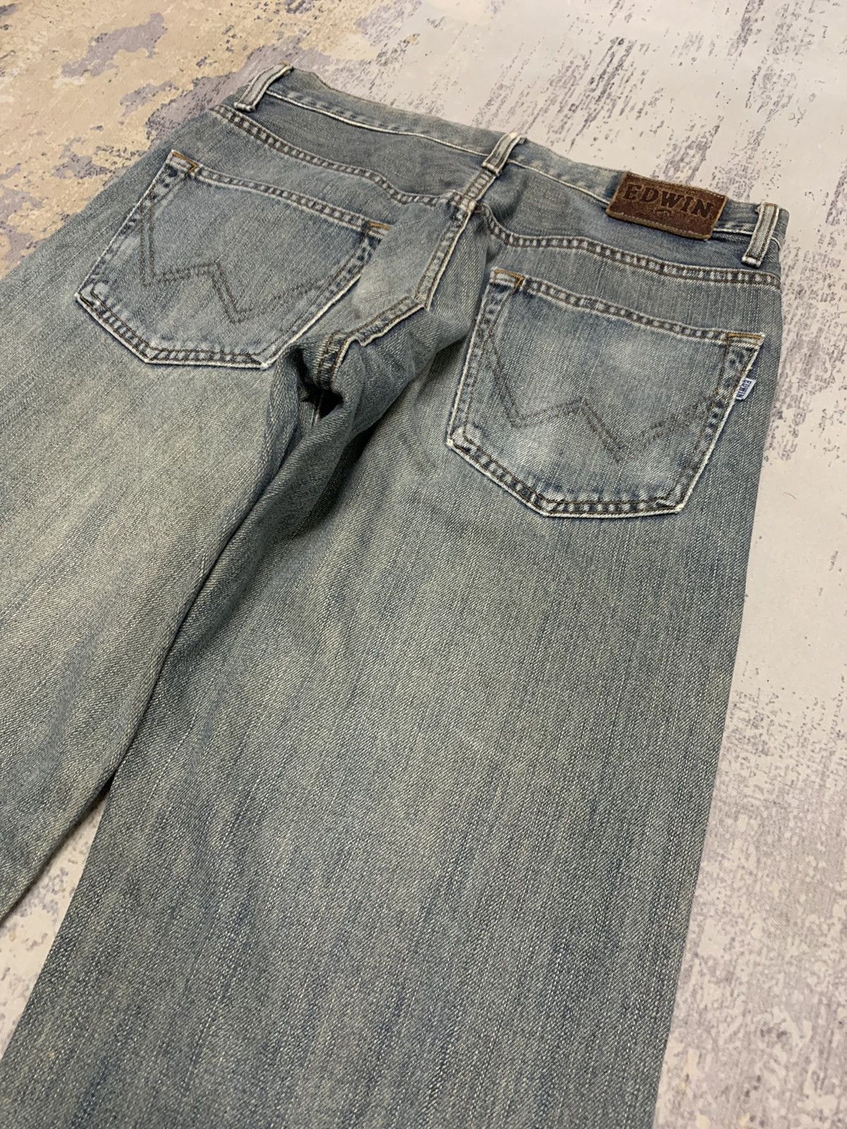 Edwin Edwin 503 Rusty Fade Distressed Straight Leg Denim Size US 30 / EU 46 - 14 Thumbnail