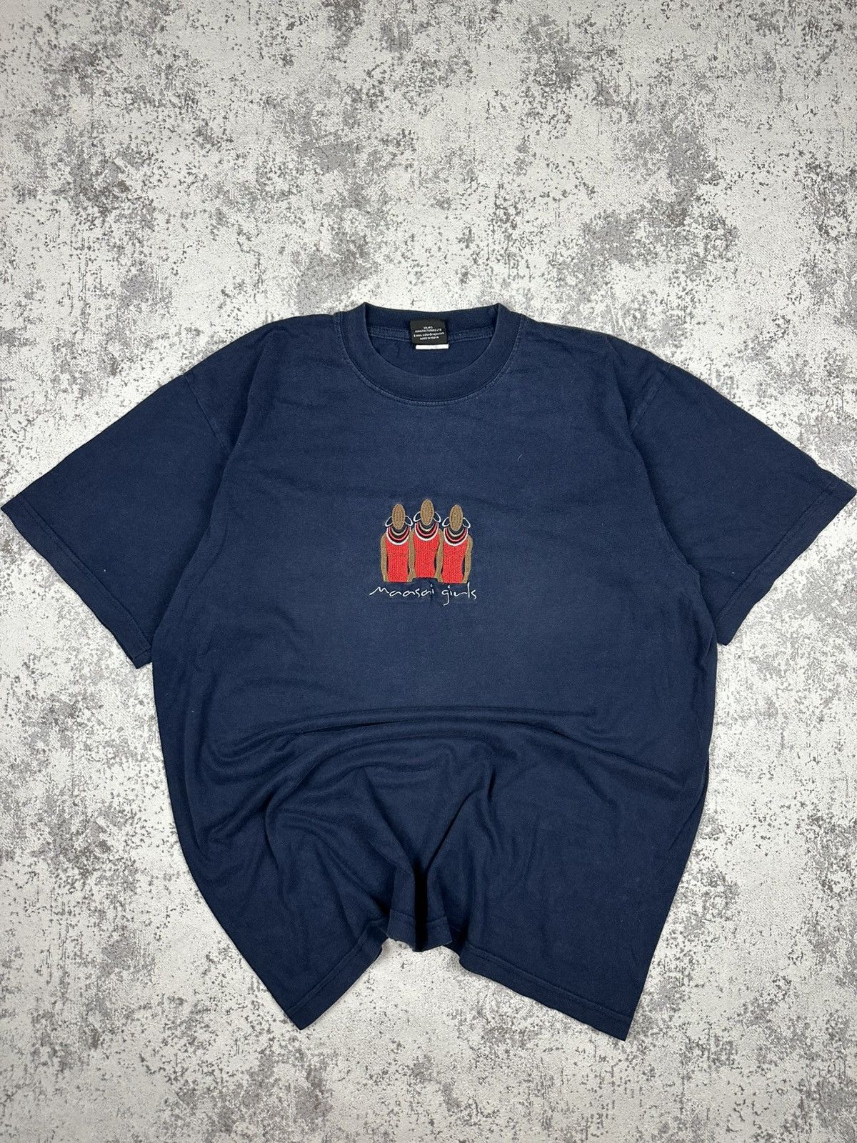 Vintage Vintage Maasai Girls Embroidered Tee Size US L / EU 52-54 / 3 - 1 Thumbnail