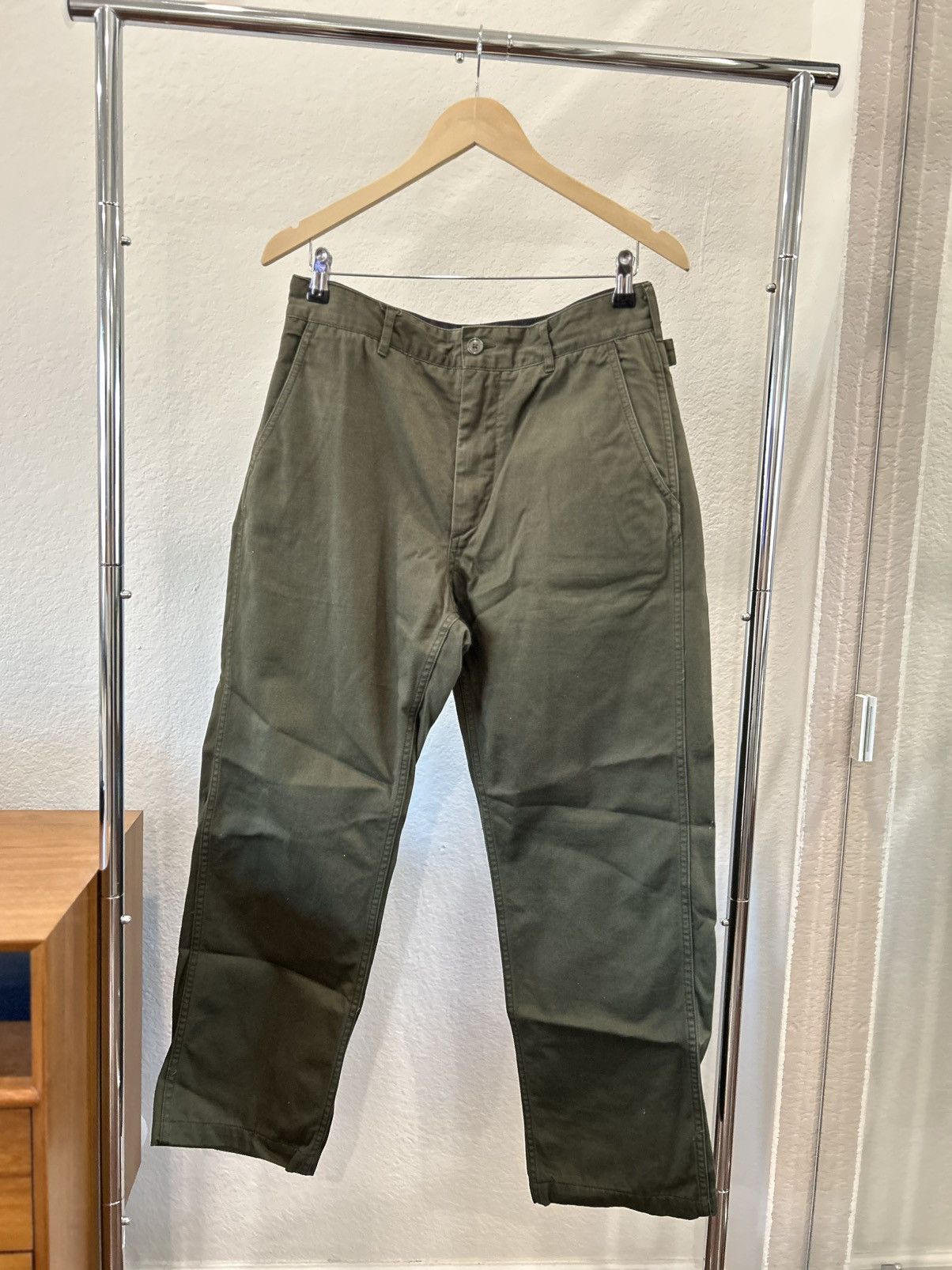 Engineered Garments Hemmed FW15 Ground Pant in Olive Twill size 32 Size US 32 / EU 48 - 2 Thumbnail