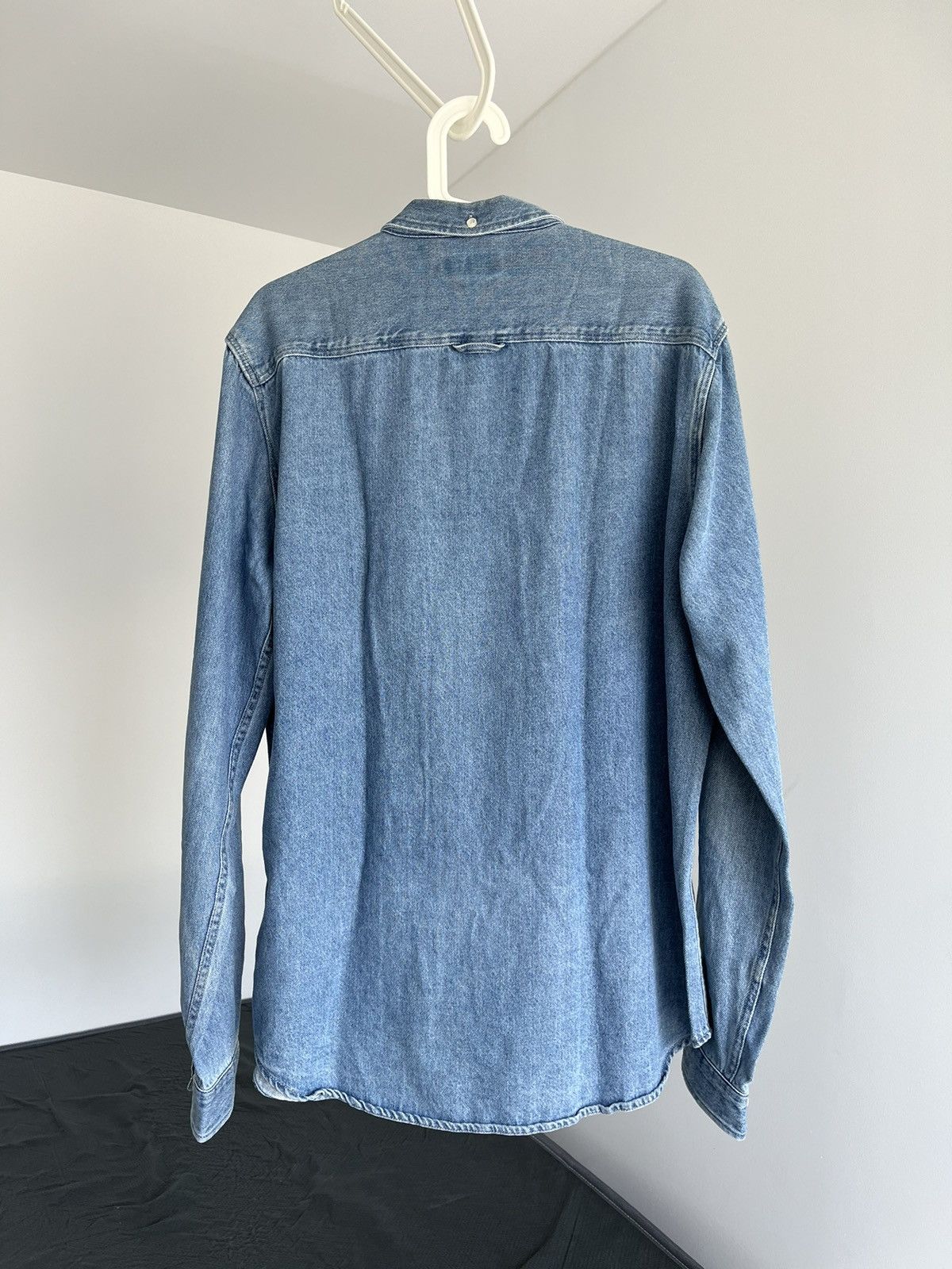 Zara Slim fit casual shirt denim blue vintage style Size US L / EU 52-54 / 3 - 4 Thumbnail