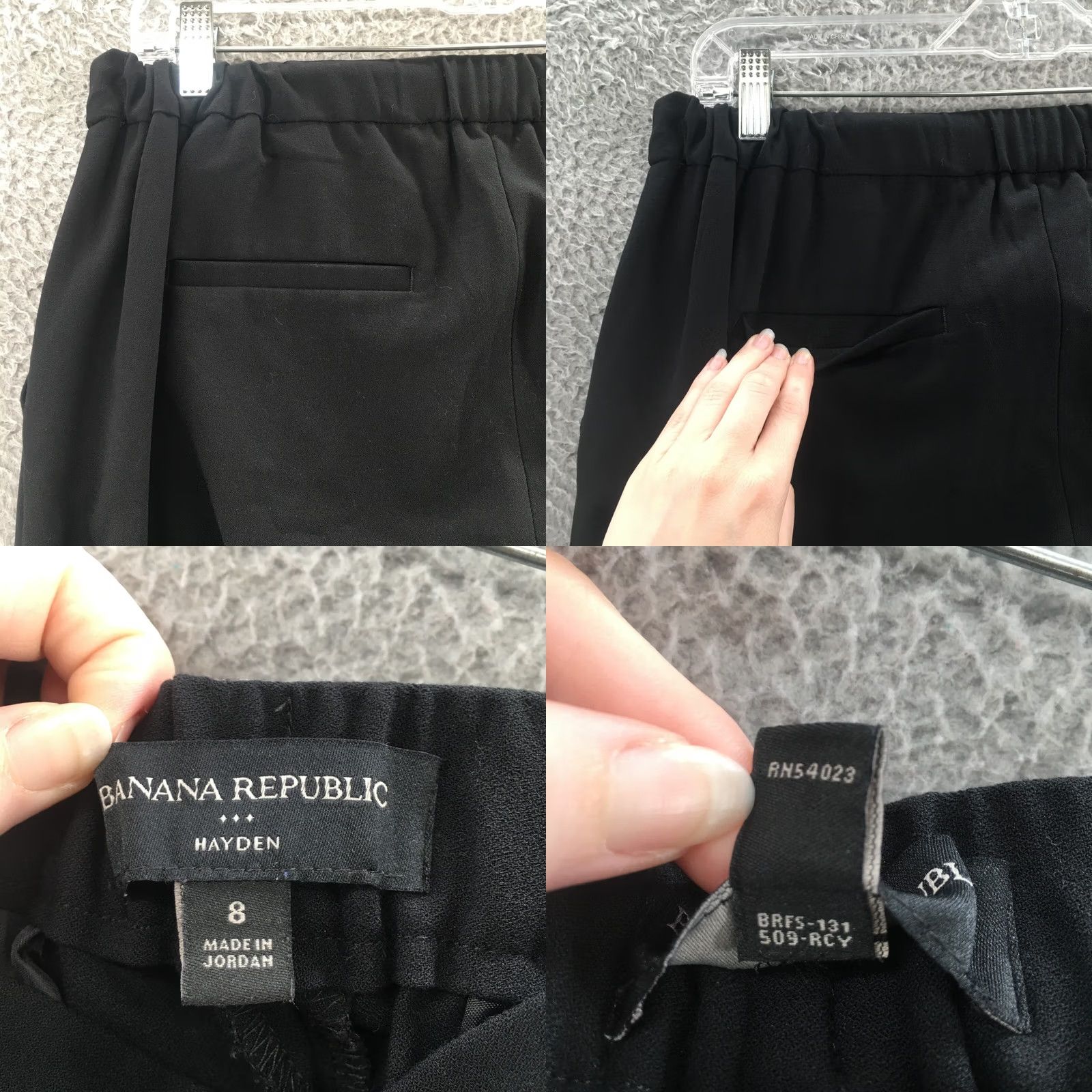 Banana Republic Banana Republic Dress Pants Womens 8 Black Mid Rise Zip Tapered Front Flat Dress Pants Size 30" / US 8 / IT 44 - 9 Thumbnail