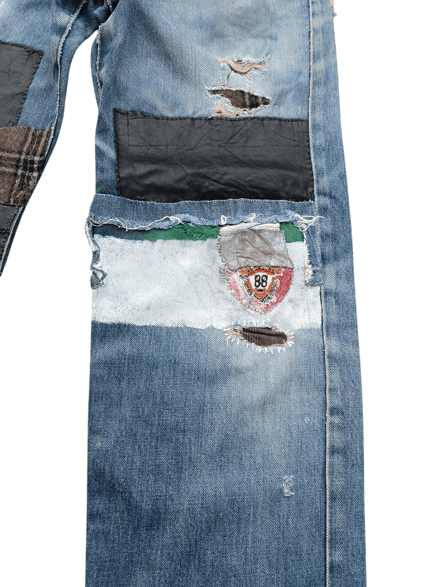 Marithe + Francois Girbaud × Vintage Marithe Francois Girbaud Stoned Washed Rips Distress Jeans Size US 30 / EU 46 - 2 Thumbnail