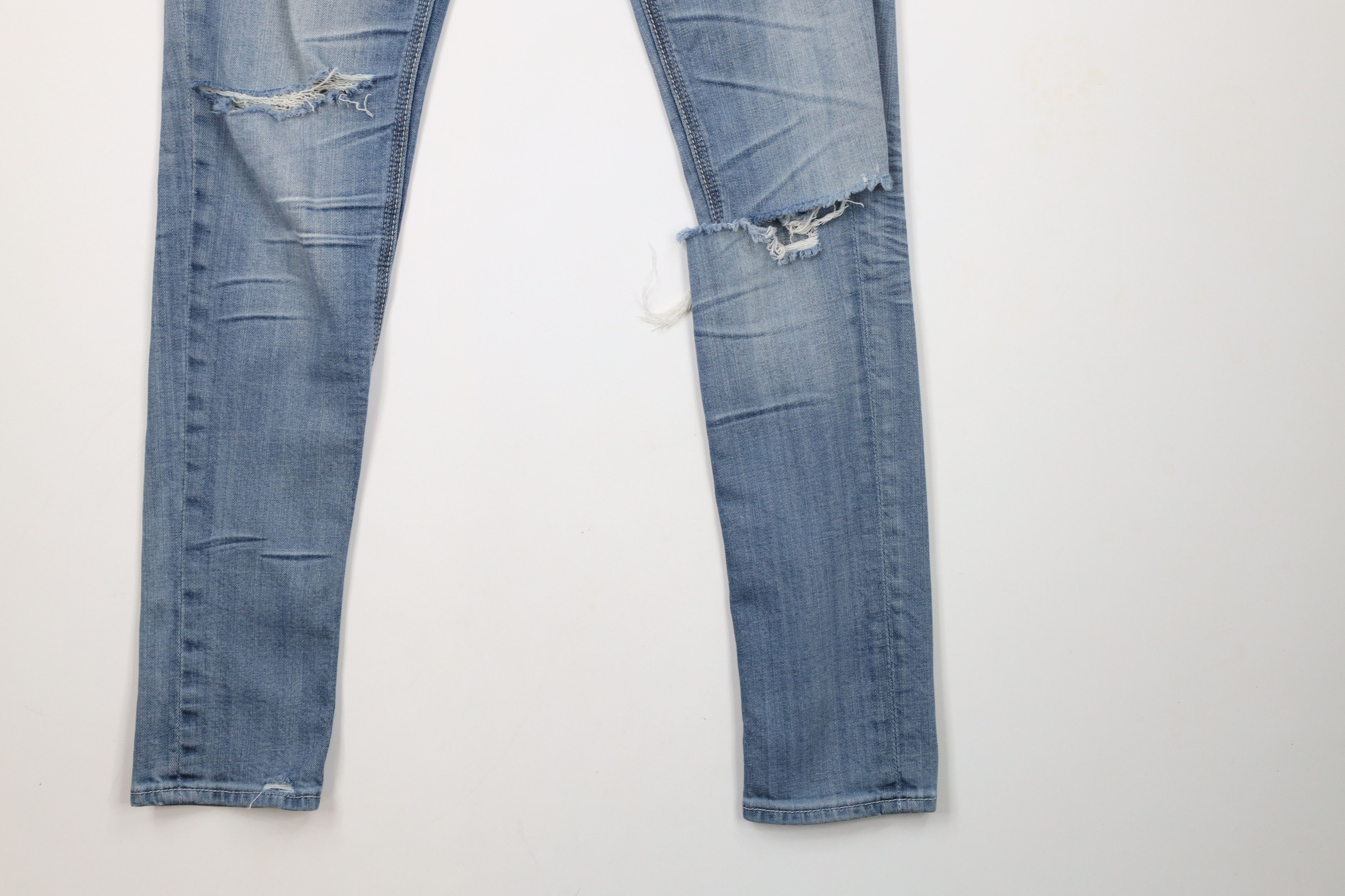 Express × Vintage Rerock Express Thick Stitch Stretch Skinny Crop Jeans Size 28" / US 6 / IT 42 - 4 Thumbnail