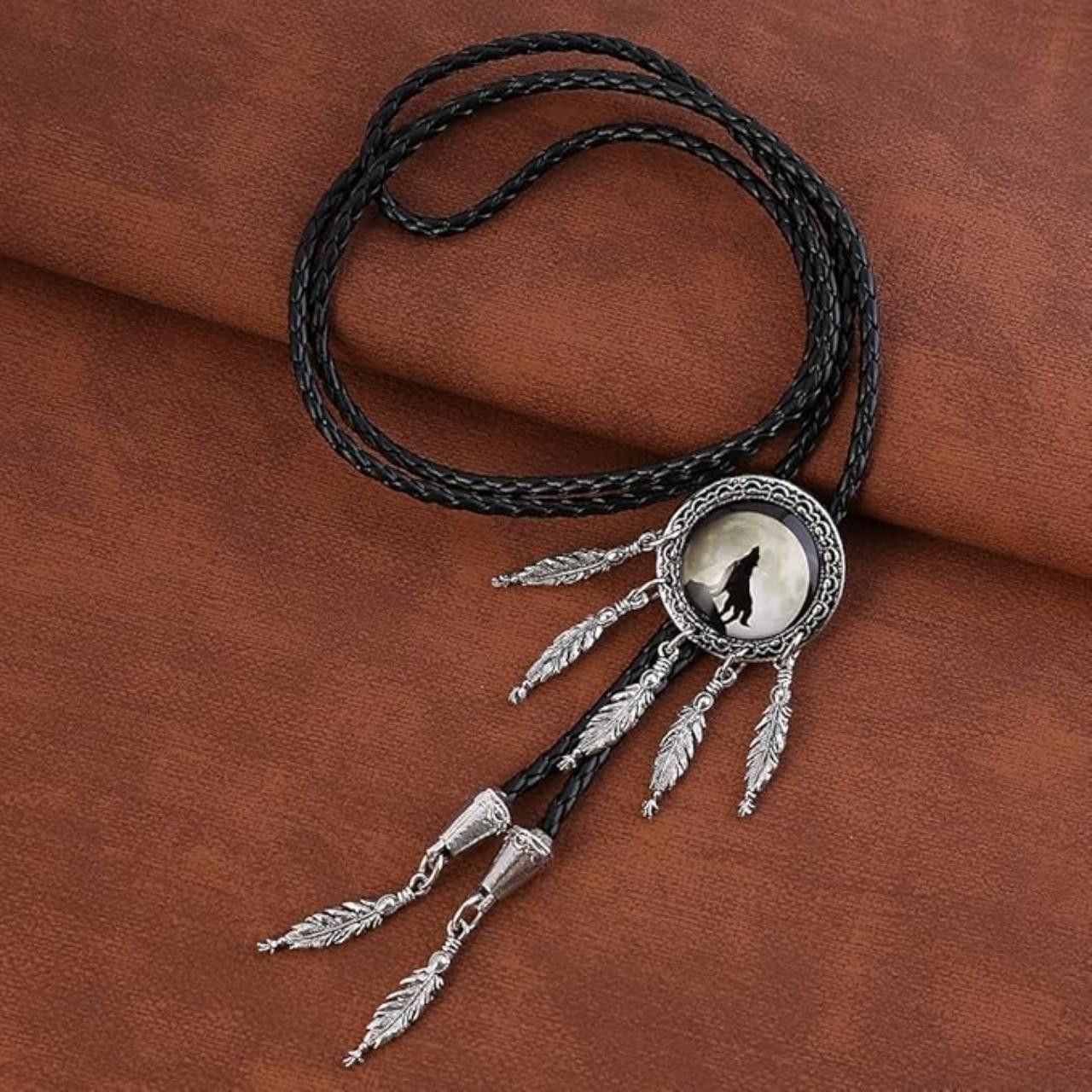 Other Leather Rope Wolf Bolo Tie Size ONE SIZE - 1 Thumbnail
