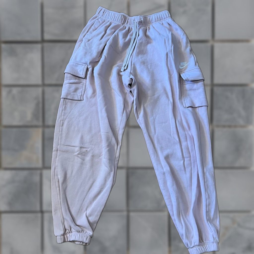 Nike Nike Sweatpants Jogger Cargo Parachute Baggy Thermal Swoosh Mens Small Pink Regular Pants Style Trousers Size US 29 - 1 Thumbnail