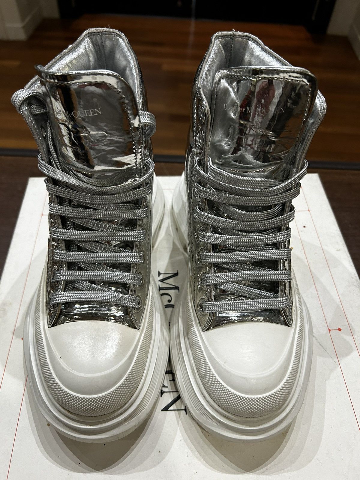 Alexander McQueen Alexander McQueen Tread Slick Boots Sliver Size US 5 / IT 35 - 4 Thumbnail