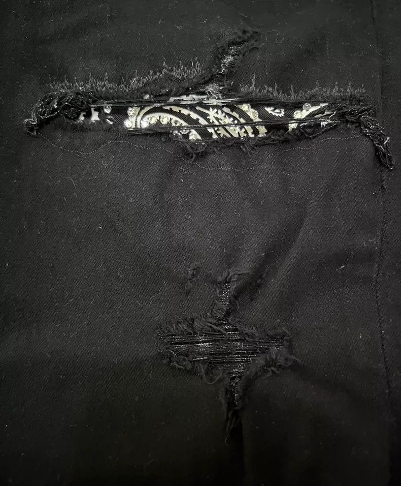 Amiri Amiri 18FW Flash diamond cashew flower patchwork black jean Size US 32 / EU 48 - 7 Thumbnail