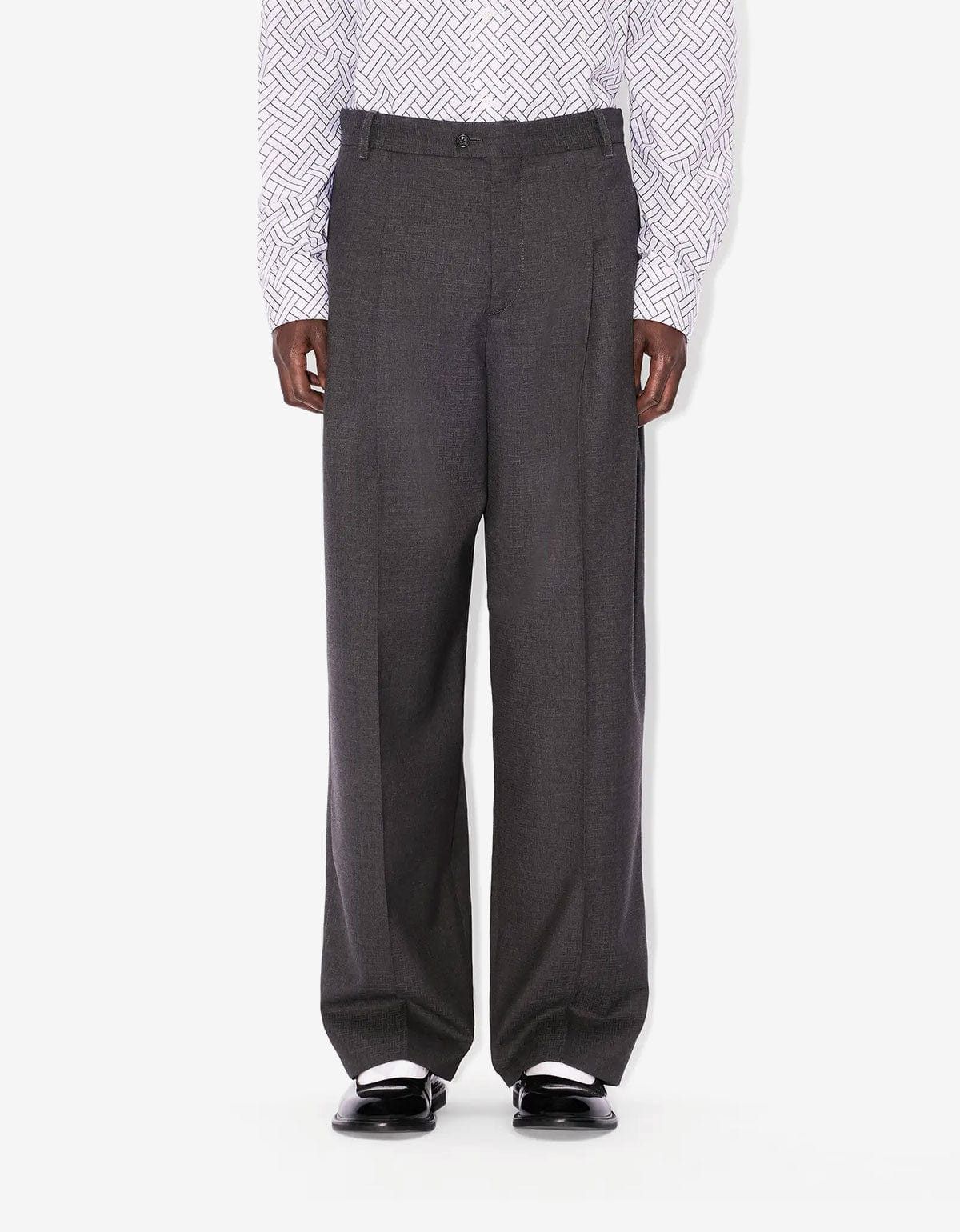 Kenzo Kenzo Weave Taupe Wool Jaquard Trousers Size US 40 / EU 56 - 2 Thumbnail