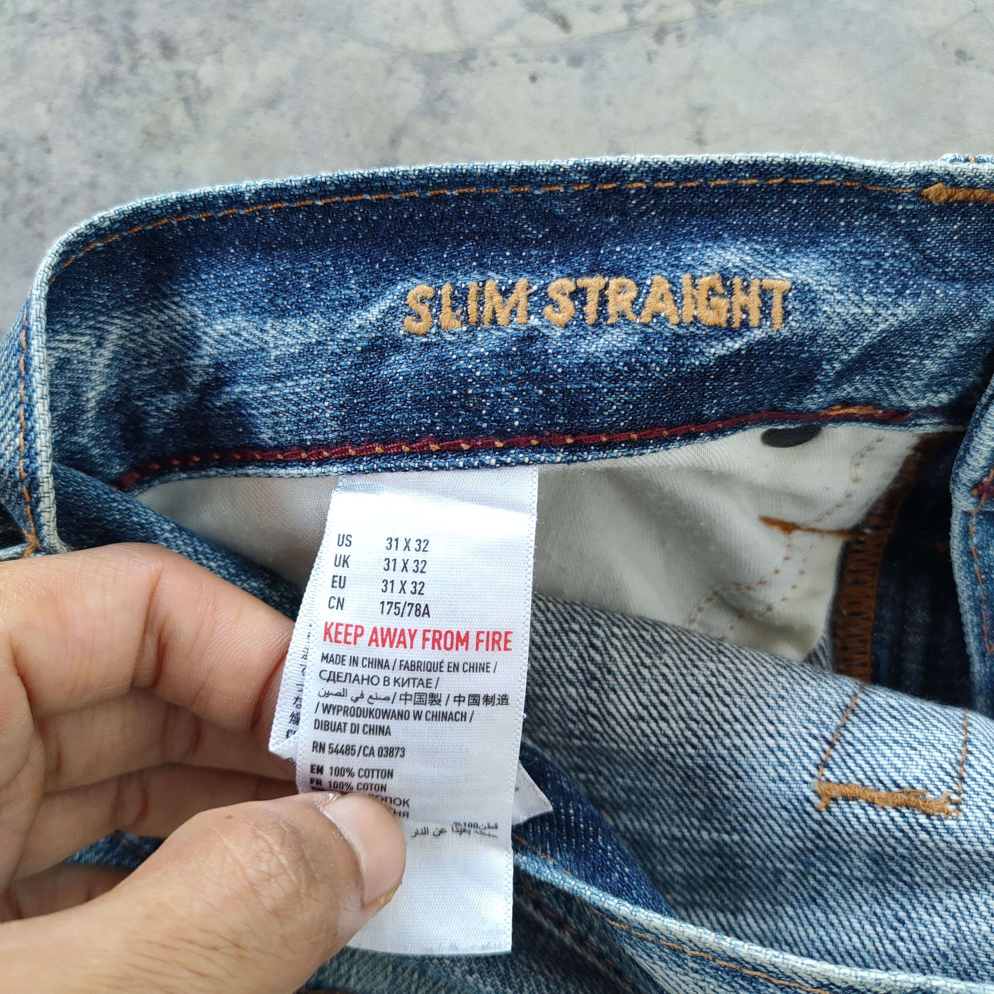 Japanese Brand # JAPANESE VINTAGE SELVEGE STRAIGHT FADED RIPPED JEANS PANTS Size US 34 / EU 50 - 13 Thumbnail