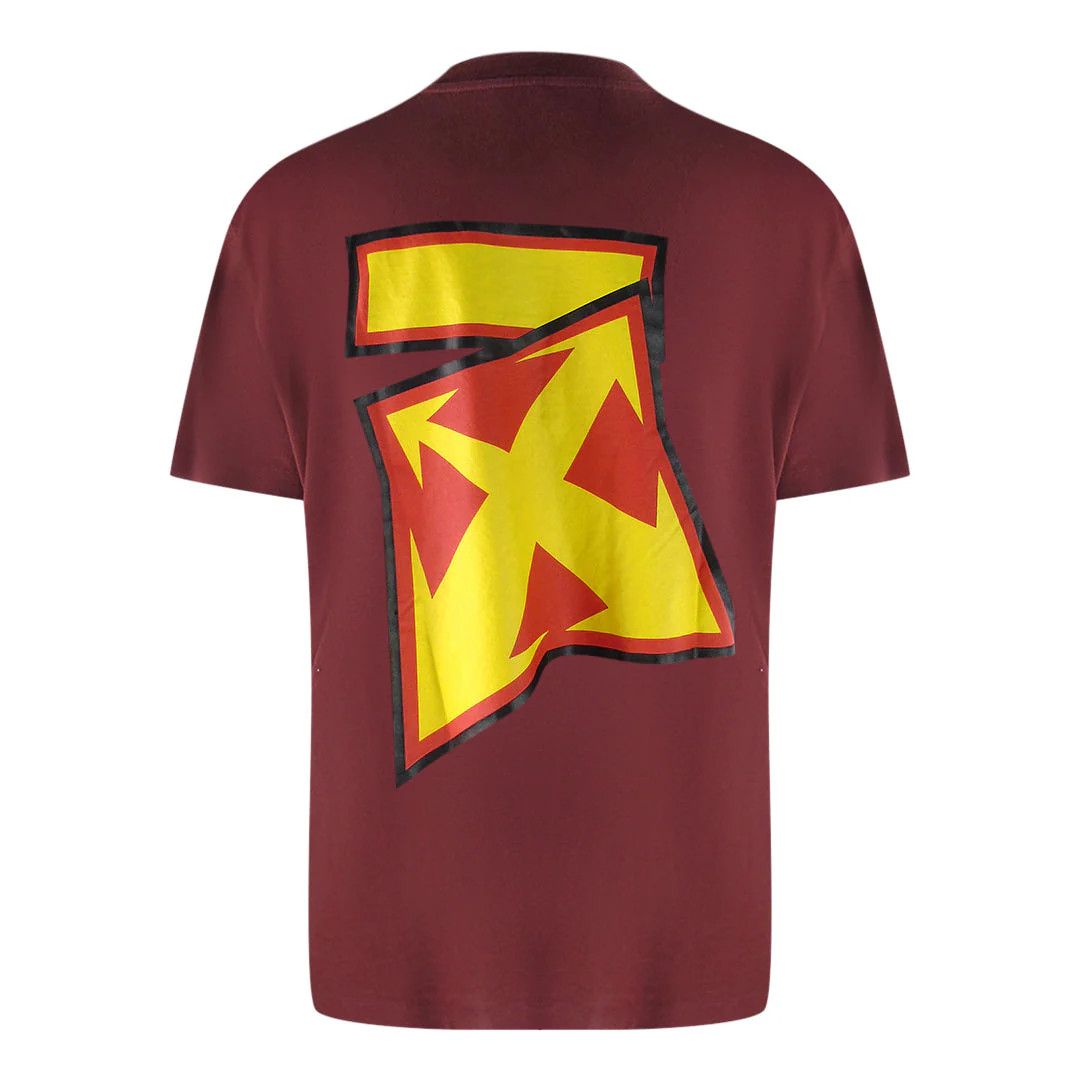 Off-White o1gr1nt0125 Thunder Stable Over T-Shirt in Barolo Size US XS / EU 42 / 0 - 2 Thumbnail