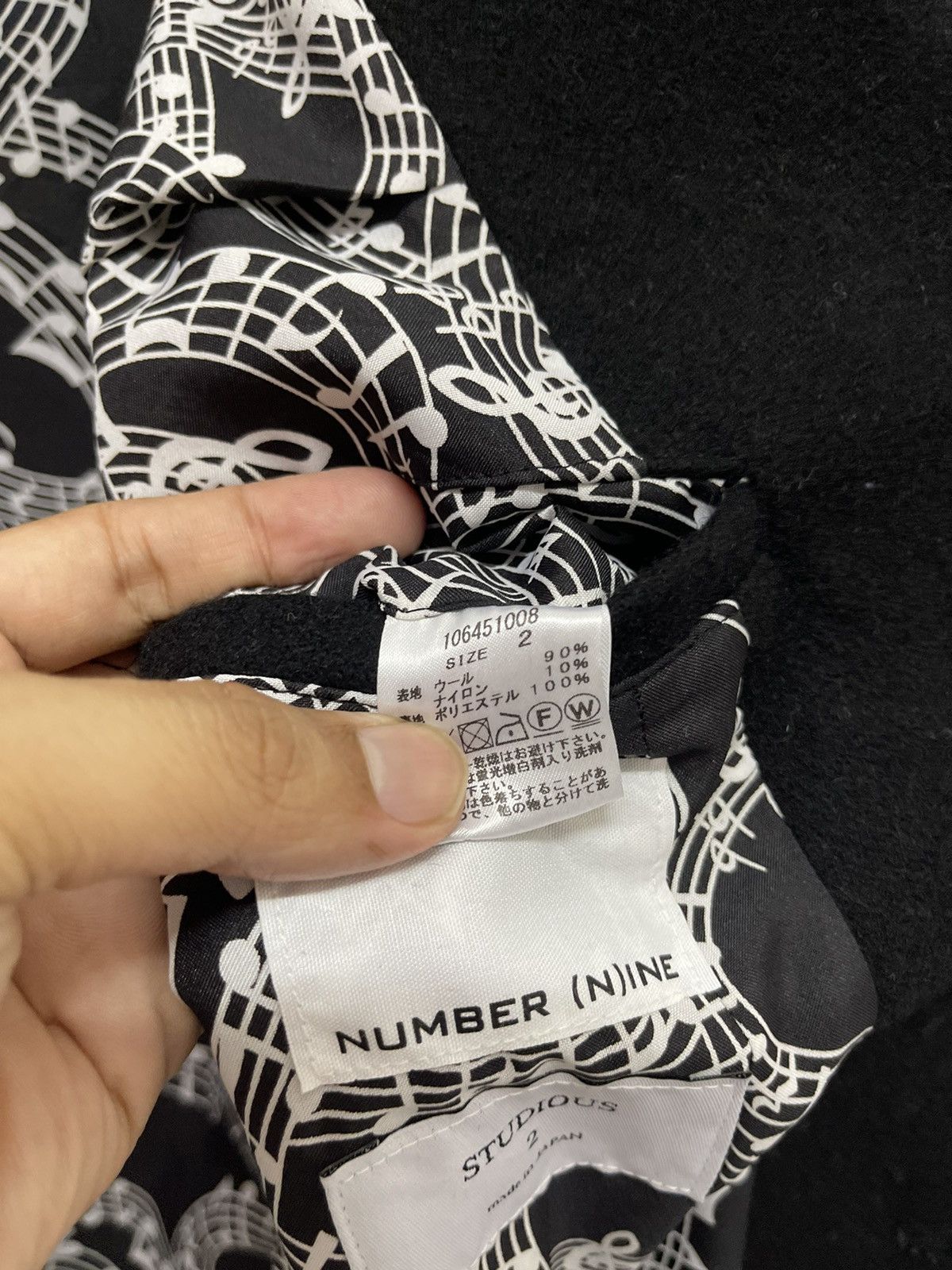 Number (N)ine BLACK MUSICAL DESIGN NUMBER (N)INE JAPAN Size US M / EU 48-50 / 2 - 5 Thumbnail