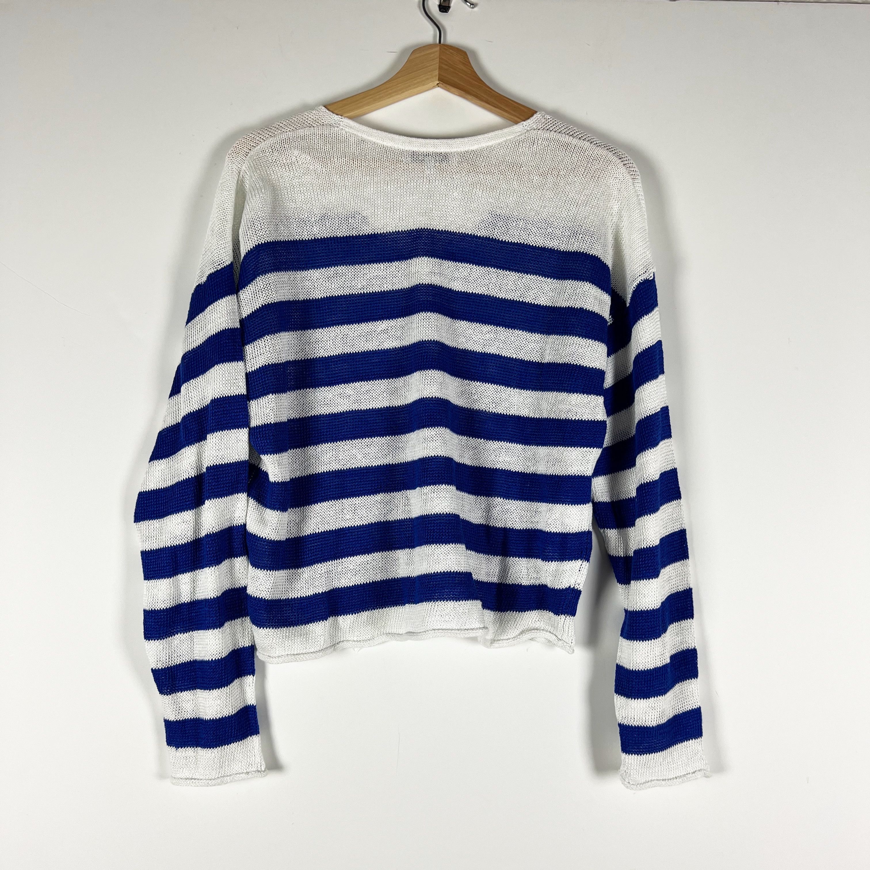 Madewell NEW Madewell Linen Knit Stretch V-Neck Size XS / US 0-2 / IT 36-38 - 4 Thumbnail