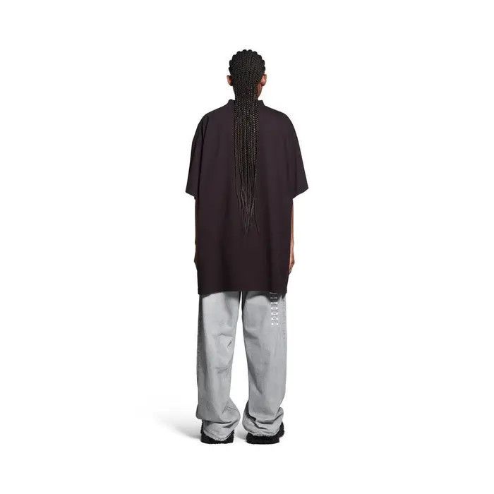 Balenciaga o1bcso1str0326 Sample Sticker T-Shirt Oversized in Black Size XS / US 0-2 / IT 36-38 - 4 Thumbnail