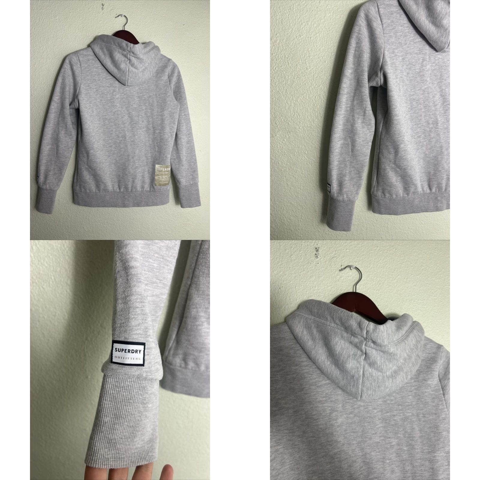 Superdry Superdry British Design Grey Full Zip Hooded Sweatshirt Size 8 Size M / US 6-8 / IT 42-44 - 9 Thumbnail