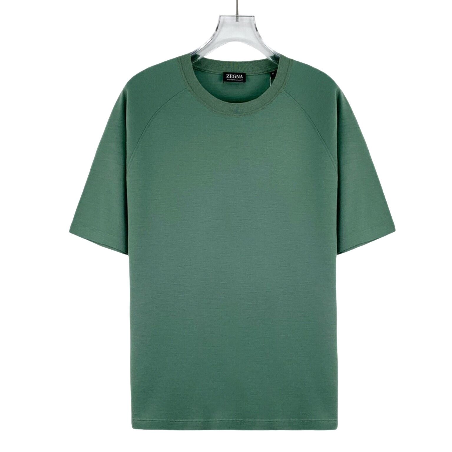 Z Zegna Zegna Green Wool Crewneck T-Shirt Size M Size US M / EU 48-50 / 2 - 1 Thumbnail