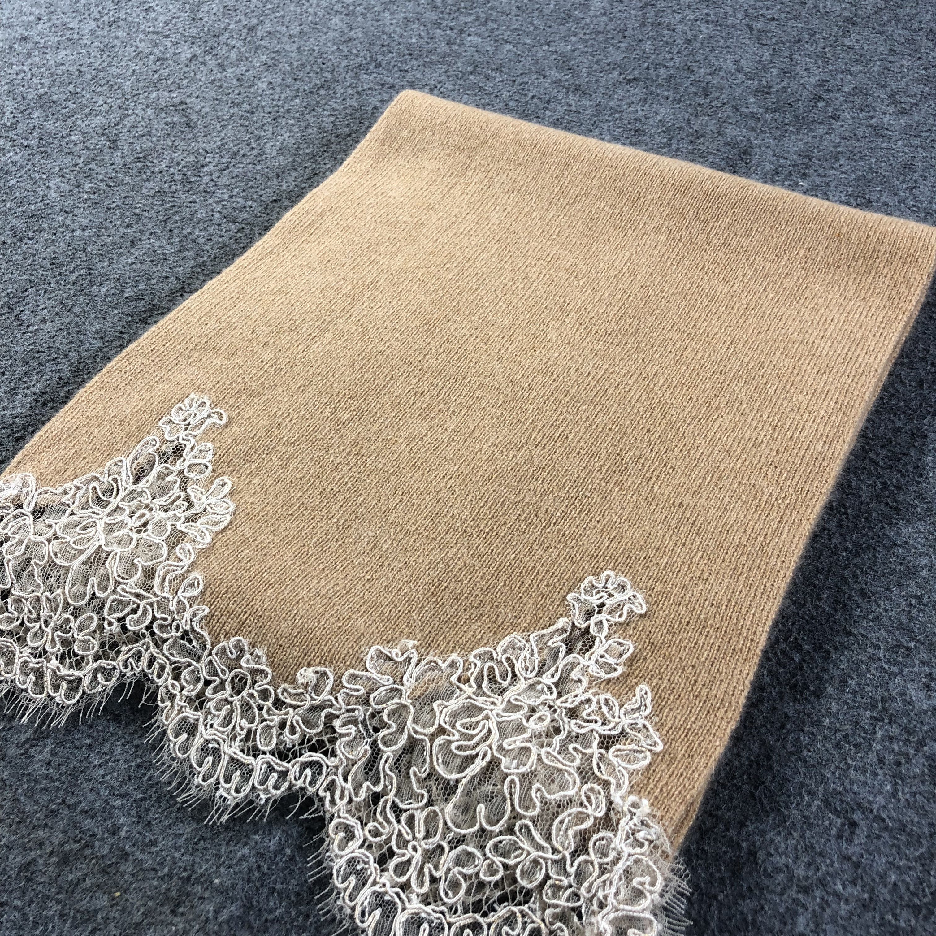 Vintage Valeria Zaccarelli Italia Cashmere Scarf Muffler V1129 Size ONE SIZE - 3 Thumbnail