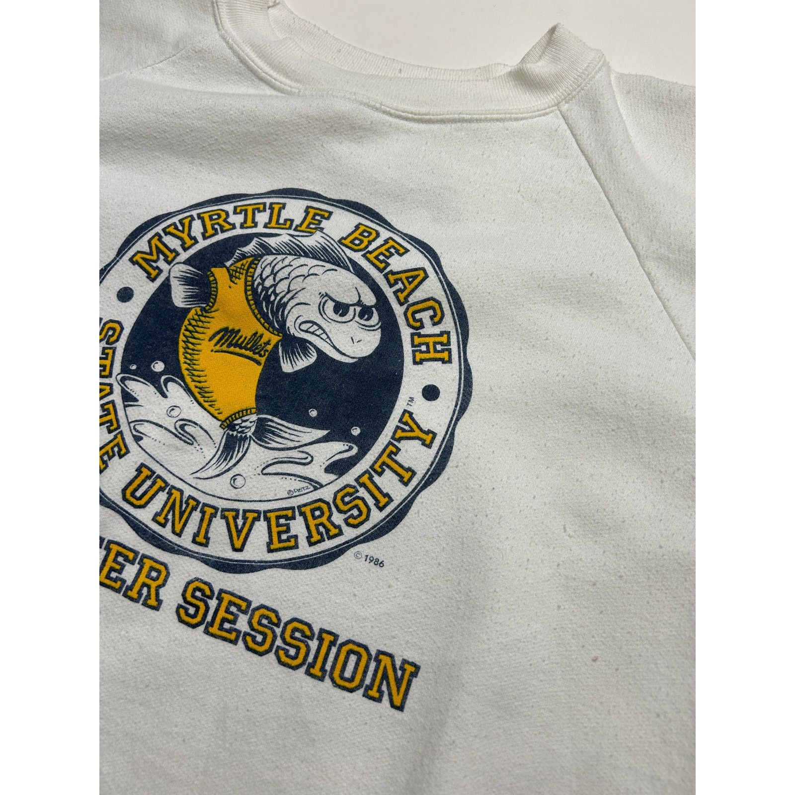 Vintage Vintage 1986 Myrtle Beach State University Mullets Crest L Size US L / EU 52-54 / 3 - 5 Thumbnail