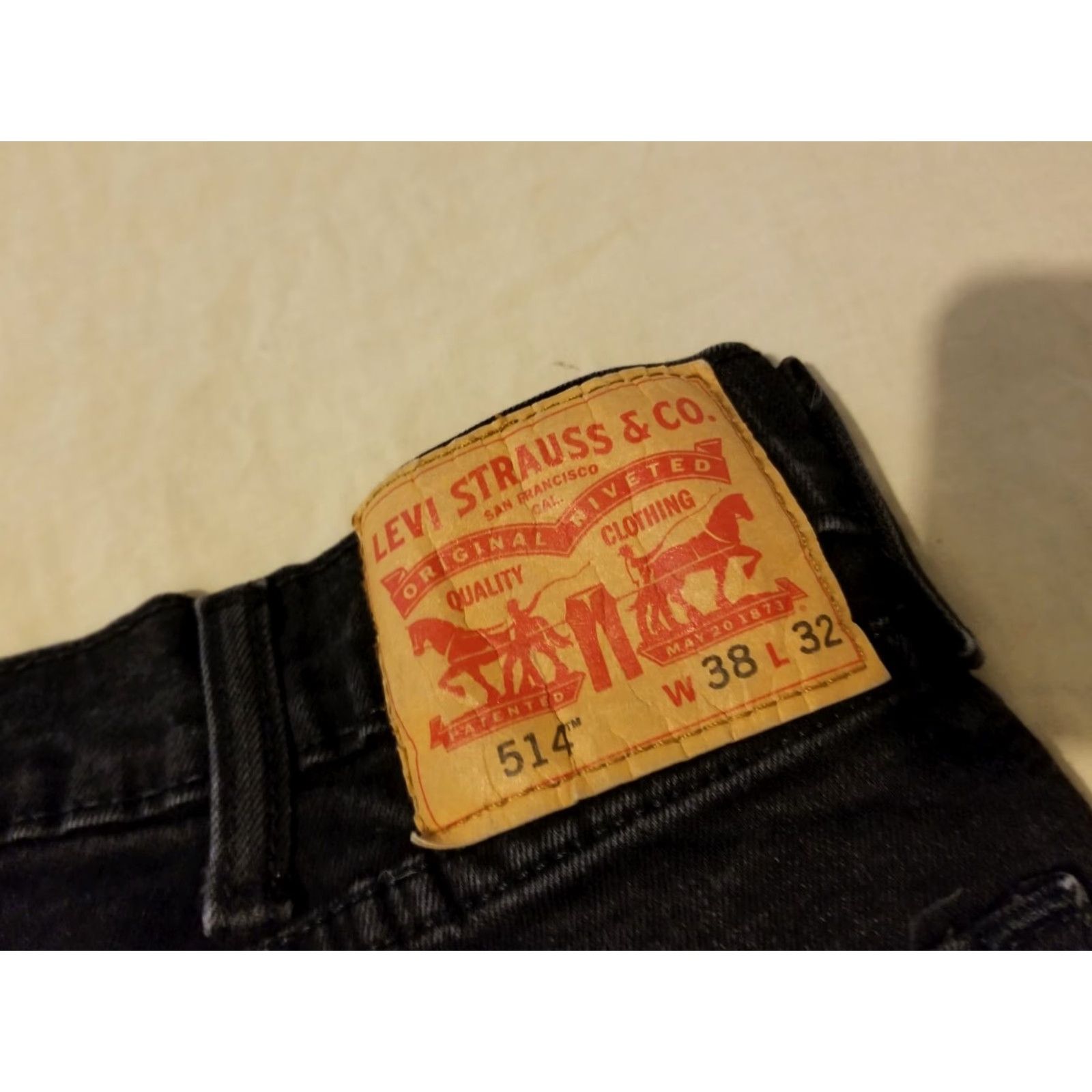 Levi's Mens Levi's 514 Jeans Slim Straight Black Denim Pants Size US 38 / EU 54 - 4 Thumbnail