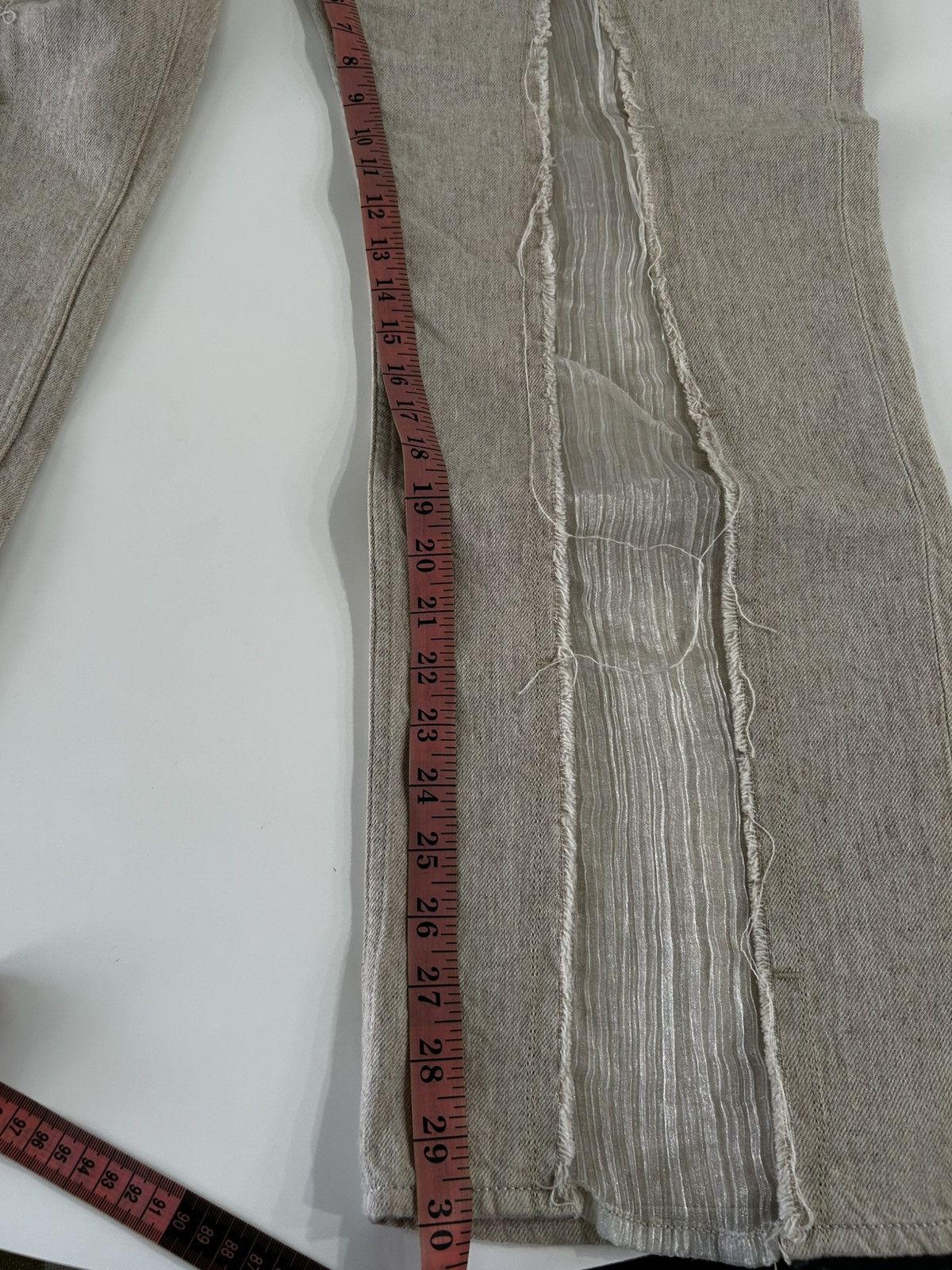 Our Legacy Our Legacy Slash Denim in Ecru/Lace Size US 34 / EU 50 - 6 Thumbnail
