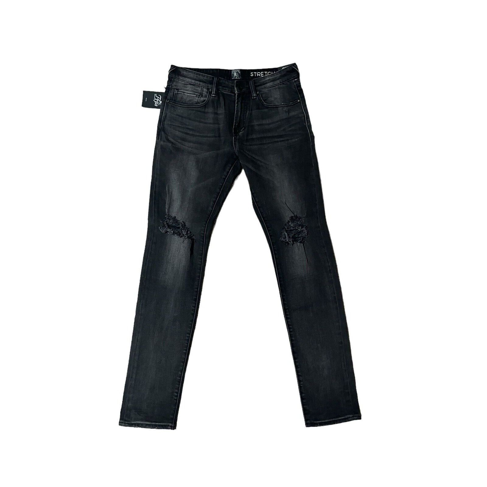 image of Prps Le Sabre Slim Tapered Fit Men' Jeans $198 Size 30/32 in Black, Men's