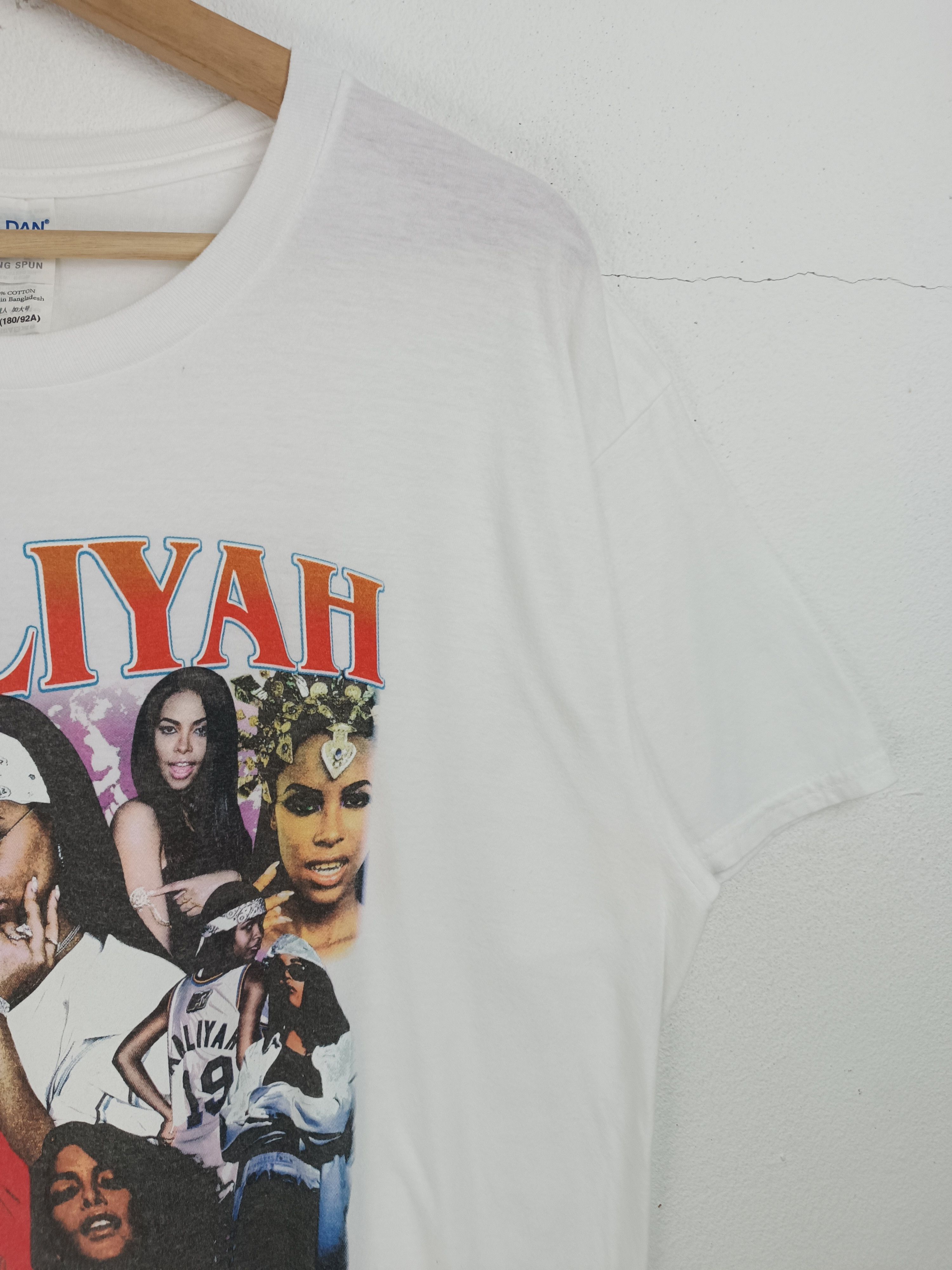 Rap Tees VINTAGE AALIYAH COLLAGE 90'S STYLE RAP TEES tupac kanye Size US L / EU 52-54 / 3 - 6 Thumbnail