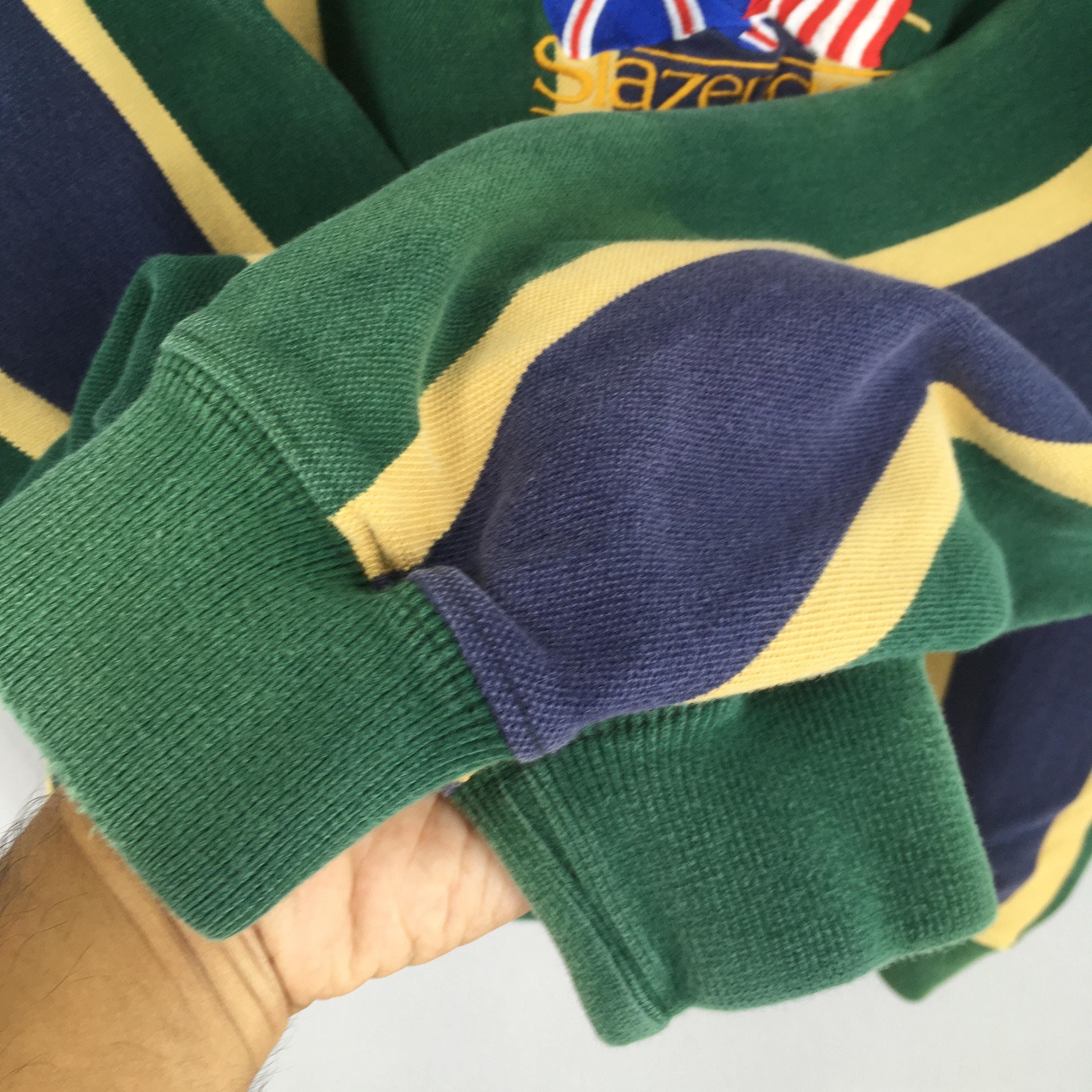 Vintage Vintage 90s Slazenger Striped Sweatshirt XLarge Size US XL / EU 56 / 4 - 5 Thumbnail