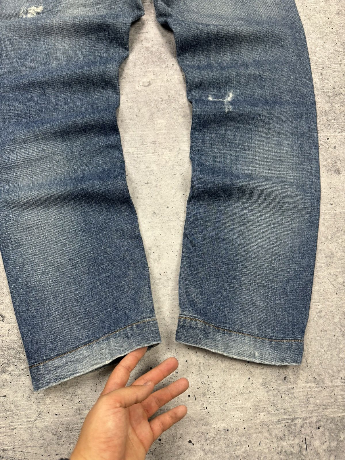 Dolce & Gabbana × Vintage Dolce&Gabbana Metal Pocket Big Logo Blue Stonewashed Jeans Size US 32 / EU 48 - 20 Thumbnail