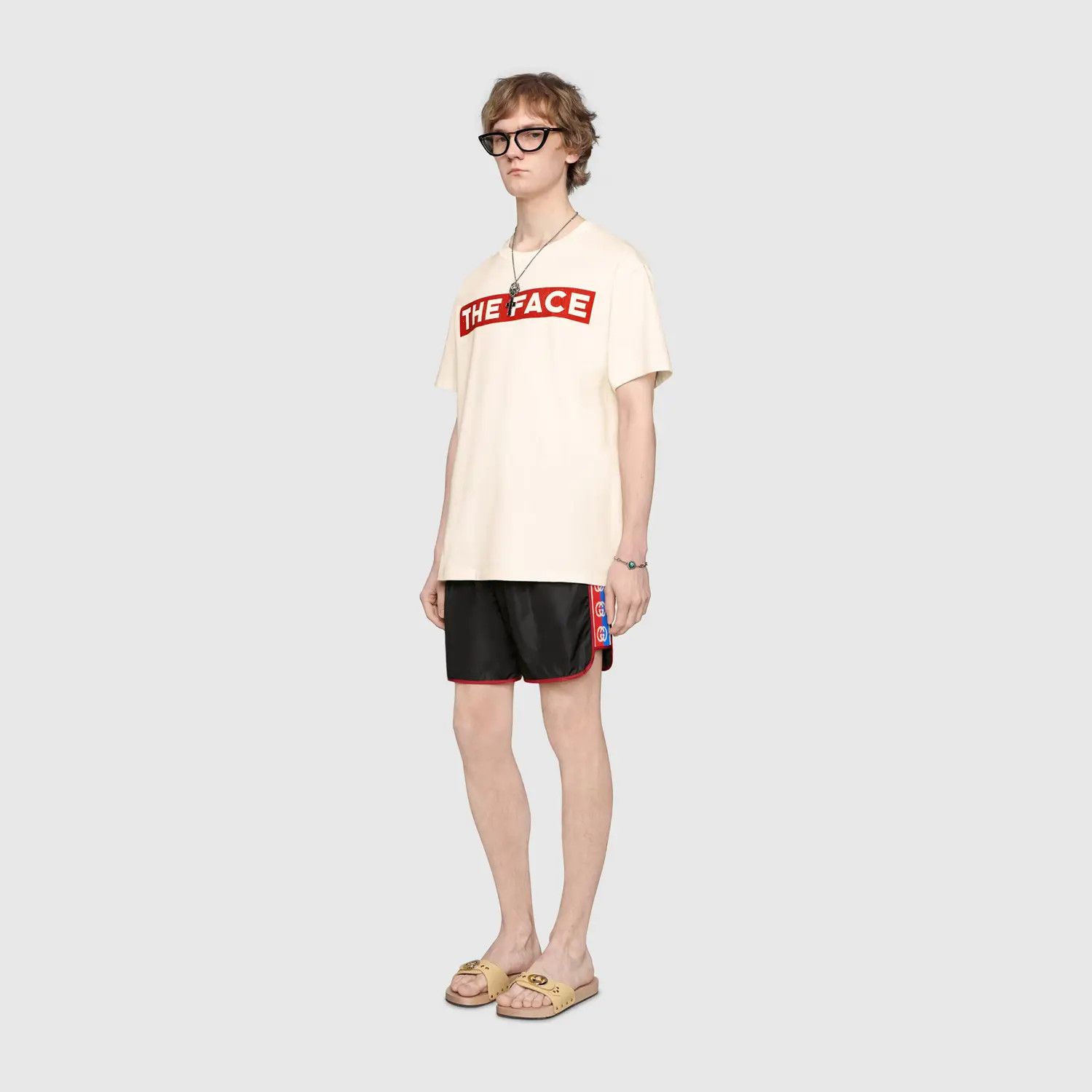 Gucci o1mt1gz0725 Nylon Swim Shorts With Logo Stripe in Black Size US 40 / EU 56 - 5 Thumbnail
