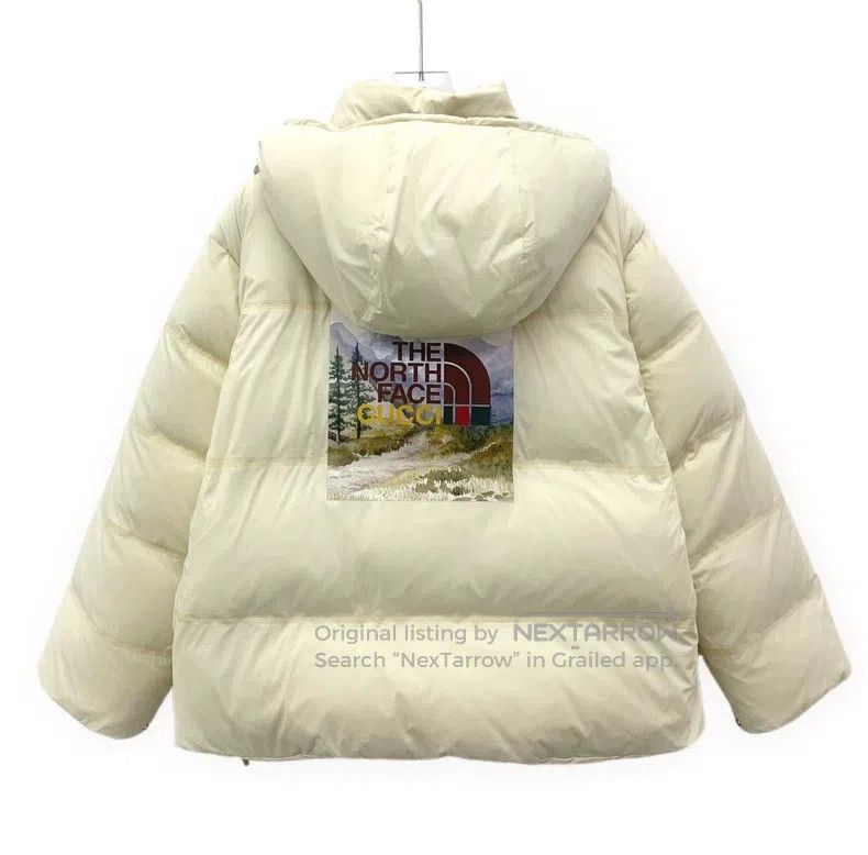 Gucci Gucci Beige printed hooded long-sleeved down jacket Size S / US 4 / IT 40 - 2 Thumbnail