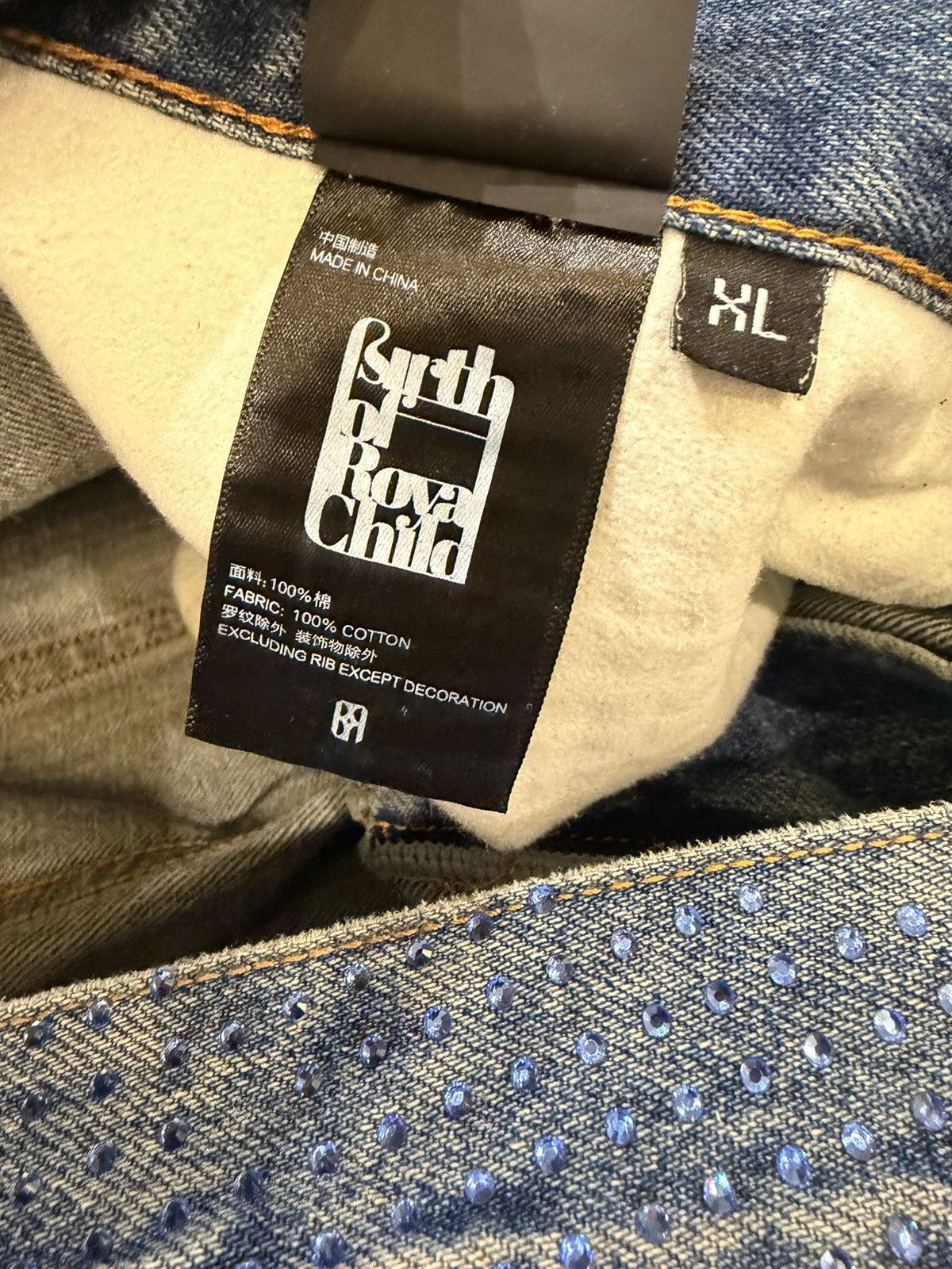 Birth of Royal Child Birth of Royal Child Blue Rhinestone Denim Jeans Size US 36 / EU 52 - 5 Thumbnail
