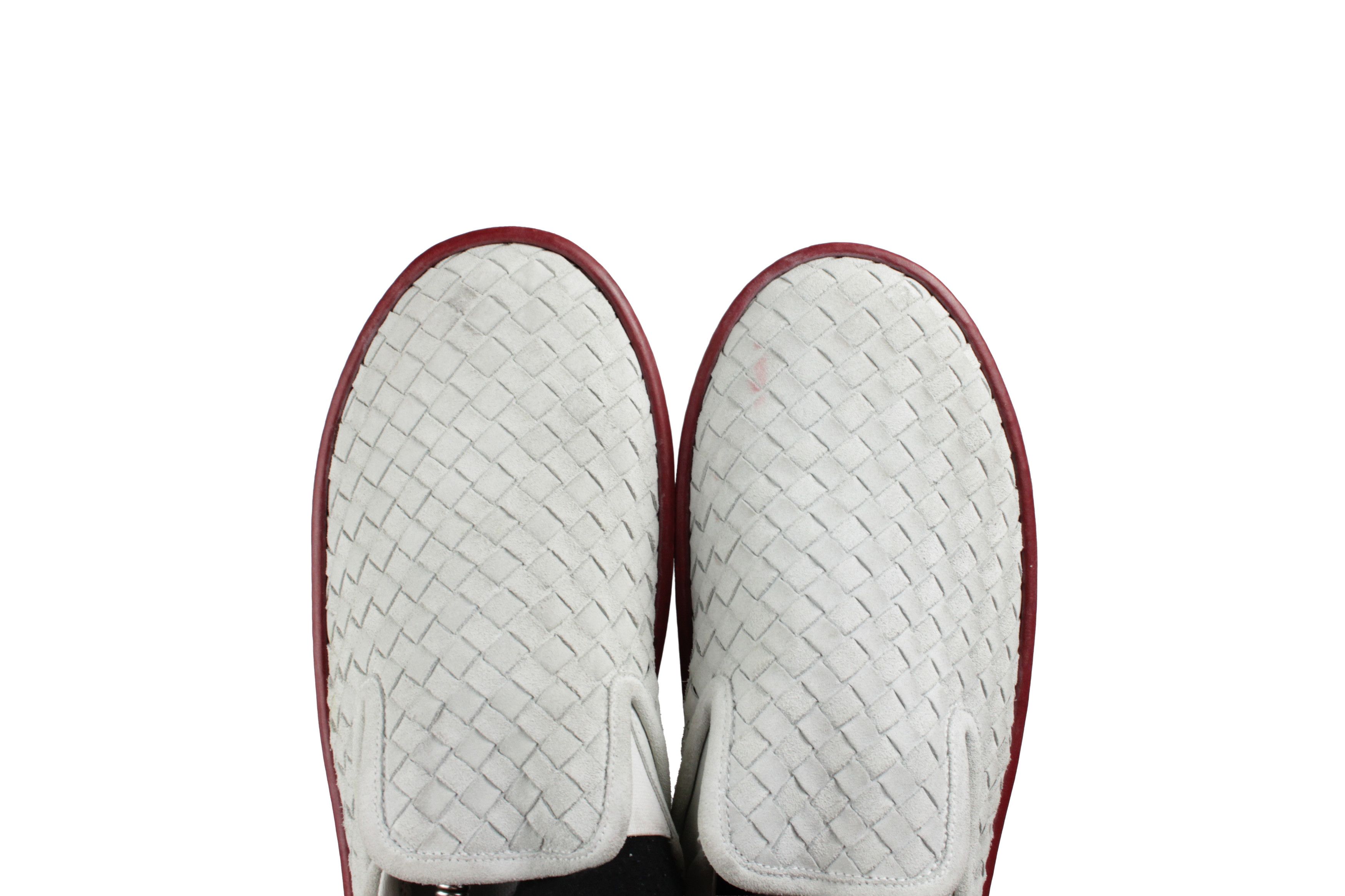 Bottega Veneta Intrecciato Woven Suede Slip Ons Size US 12 / EU 45 - 6 Thumbnail