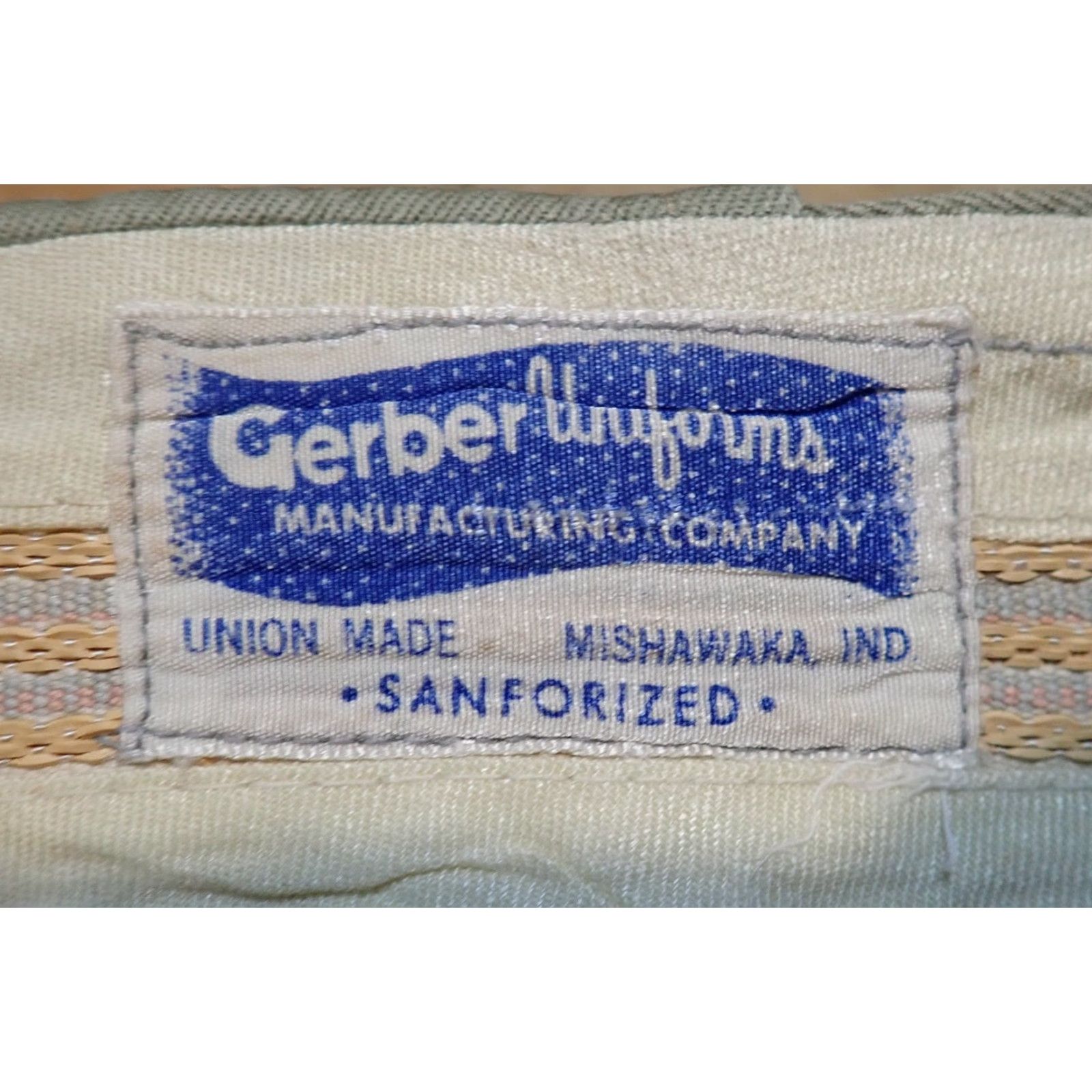 Vintage VINTAGE Gerber Uniforms Chino Pants 29x25 Regular Blue? 40s 50s USA Talon 42 Zipper Mens Workwear Distressed 5-Pocket Readable Measurements Size US 29 - 3 Thumbnail