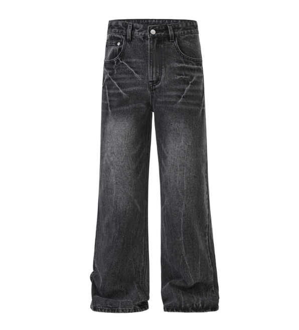 Japanese Brand × Jean Lightning crack baggy vintage loose bootcut jeans Size US 32 / EU 48 - 4 Thumbnail
