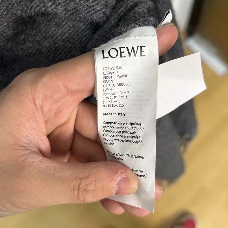 Loewe LOEWE Gray large logo leather jacket with tassels Size XS / US 0-2 / IT 36-38 - 4 Thumbnail