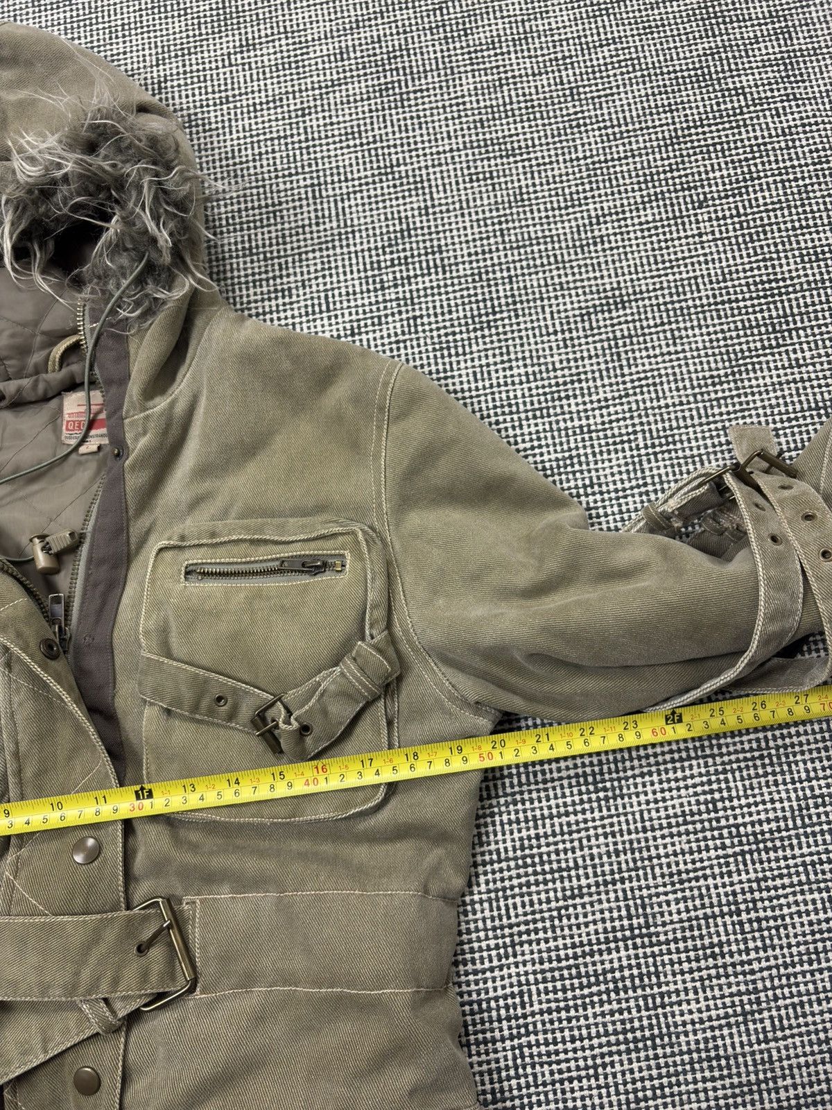 Japanese Brand Bondage cargo parka coat jacket faux fur harajuku japan Size L / US 10 / IT 46 - 11 Thumbnail