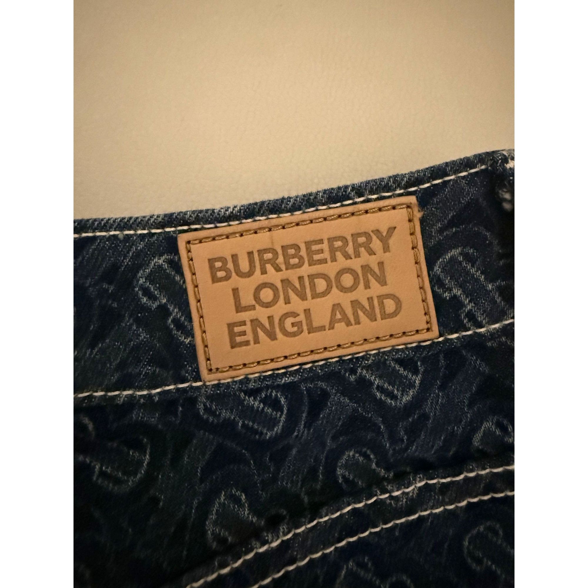 Burberry Burberry London England Monogram Denim Jeans With Cuffed Hem Size 29" - 5 Thumbnail