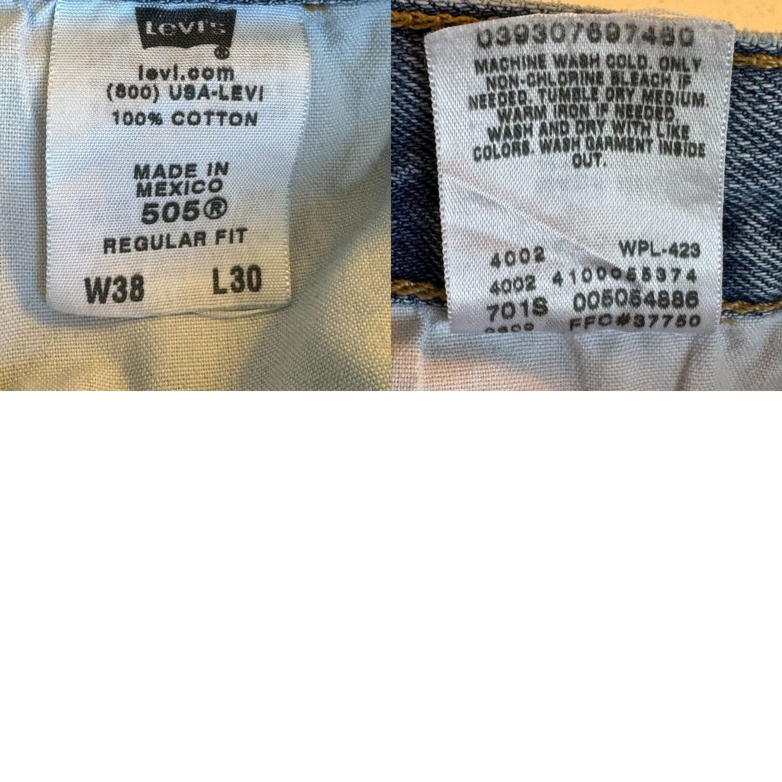 Levi's Levi’s 505 Jeans Men 38x30 Regular Fit Mid Rise Straight Blue Denim Classic Size US 38 / EU 54 - 9 Thumbnail