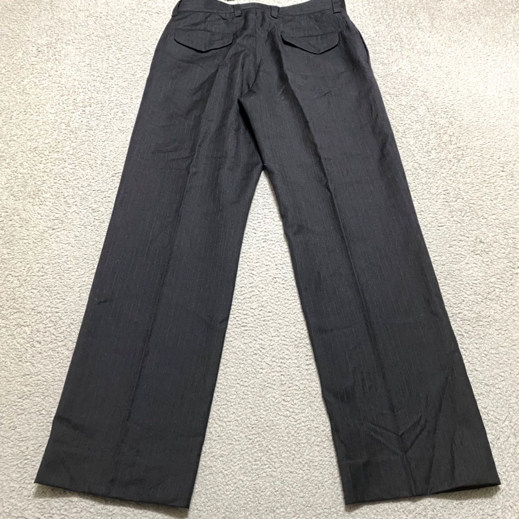 J.Crew J.CREW Mens 32x34 Dress Pants Gray Striped Wool Business Mid Rise Pants Mens 32 Gray Striped Wool Dress Pants Size US 32 / EU 48 - 2 Thumbnail