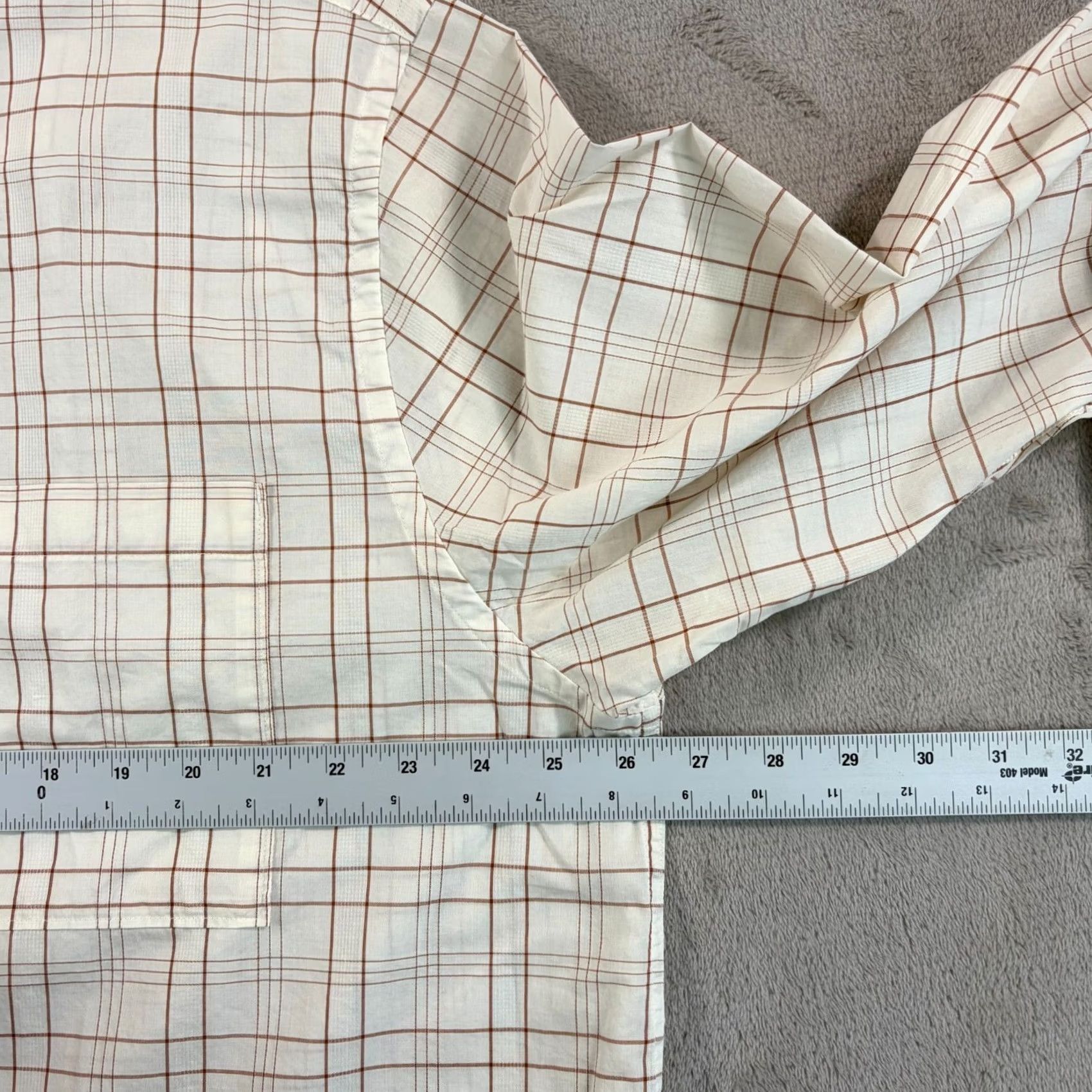 Todd Snyder Todd Snyder Poplin Big Shirt Plaid Bisque Beige XL Mens Button-Up Shirt Casual Relaxed Fit NWT Size US XL / EU 56 / 4 - 7 Thumbnail