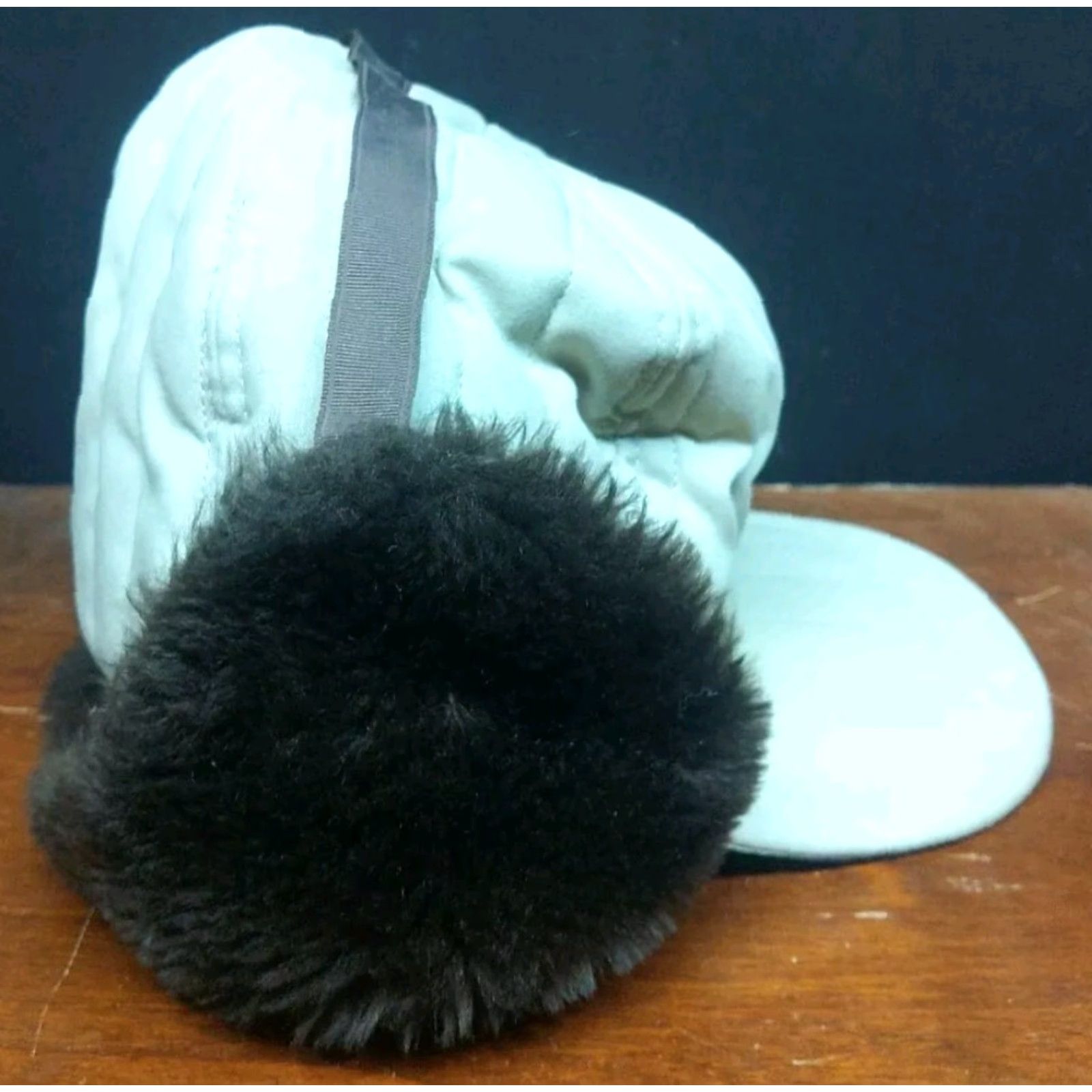 CO VINTAGE Langenberg Hat Co Trapper Hat Mens M Beige USA Made Quilted Twill Insulated Ear Flap Neck Flap Wide Brim Winter Workwear Travel Casual Mens Size ONE SIZE - 5 Thumbnail
