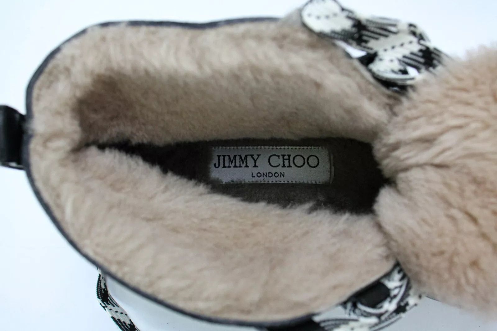 Jimmy Choo JIMMY CHOO Women's EU 37 Shearling Style Ankle Black Boots Size US 7 / IT 37 - 6 Thumbnail