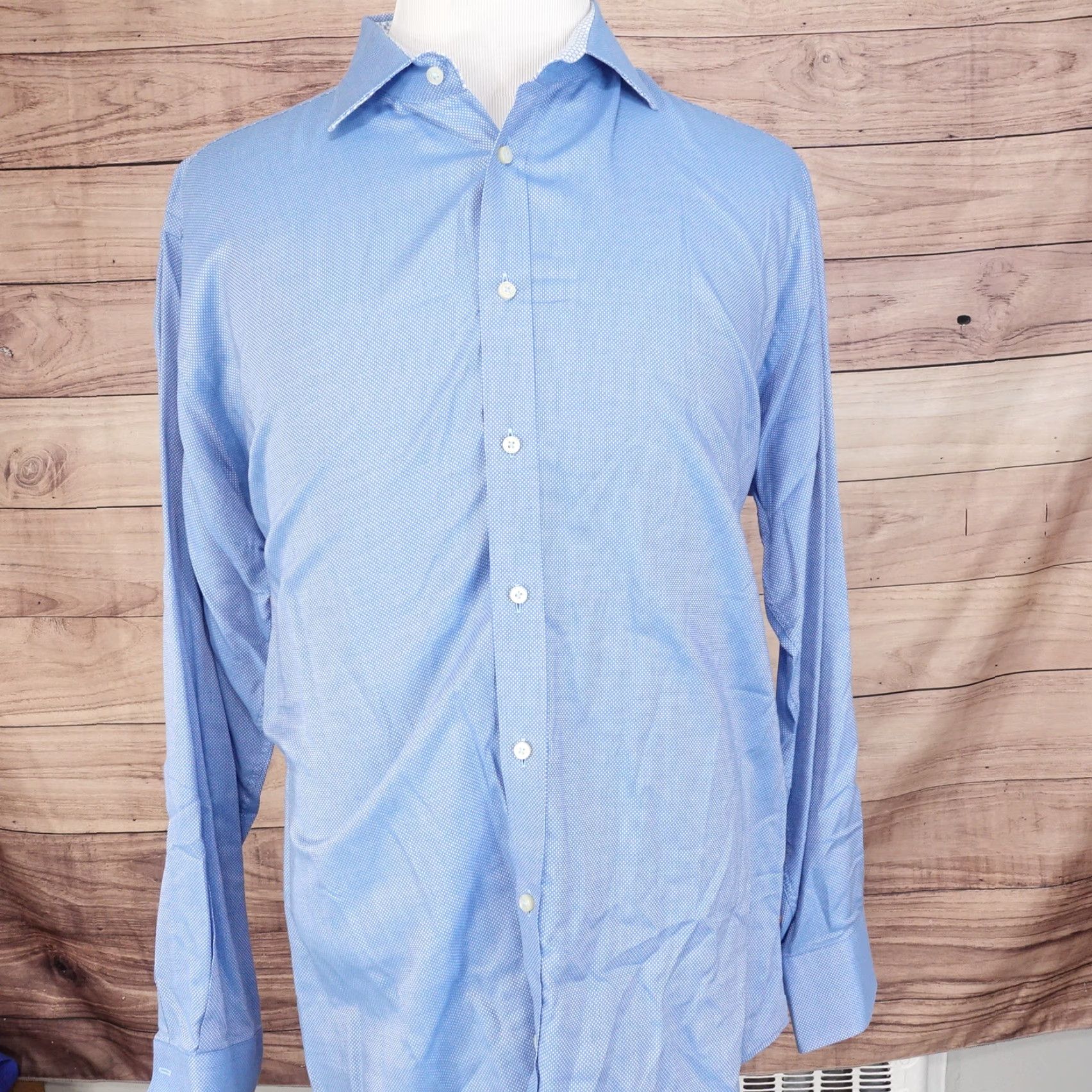 Vintage VINTAGE Thomas Dean Men's Button-Down Shirt Long Sleeve Pima Cotton Blue 2XL Fall Winter Ladies Size US XXL / EU 58 / 5 - 3 Thumbnail
